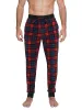 MICROFLEECE PRINTED JOGGER | NAVY/RED PLAID sold by Joe Boxer
