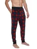 MICROFLEECE PRINTED JOGGER | NAVY/RED PLAID sold by Joe Boxer