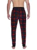 MICROFLEECE PRINTED JOGGER | NAVY/RED PLAID sold by Joe Boxer