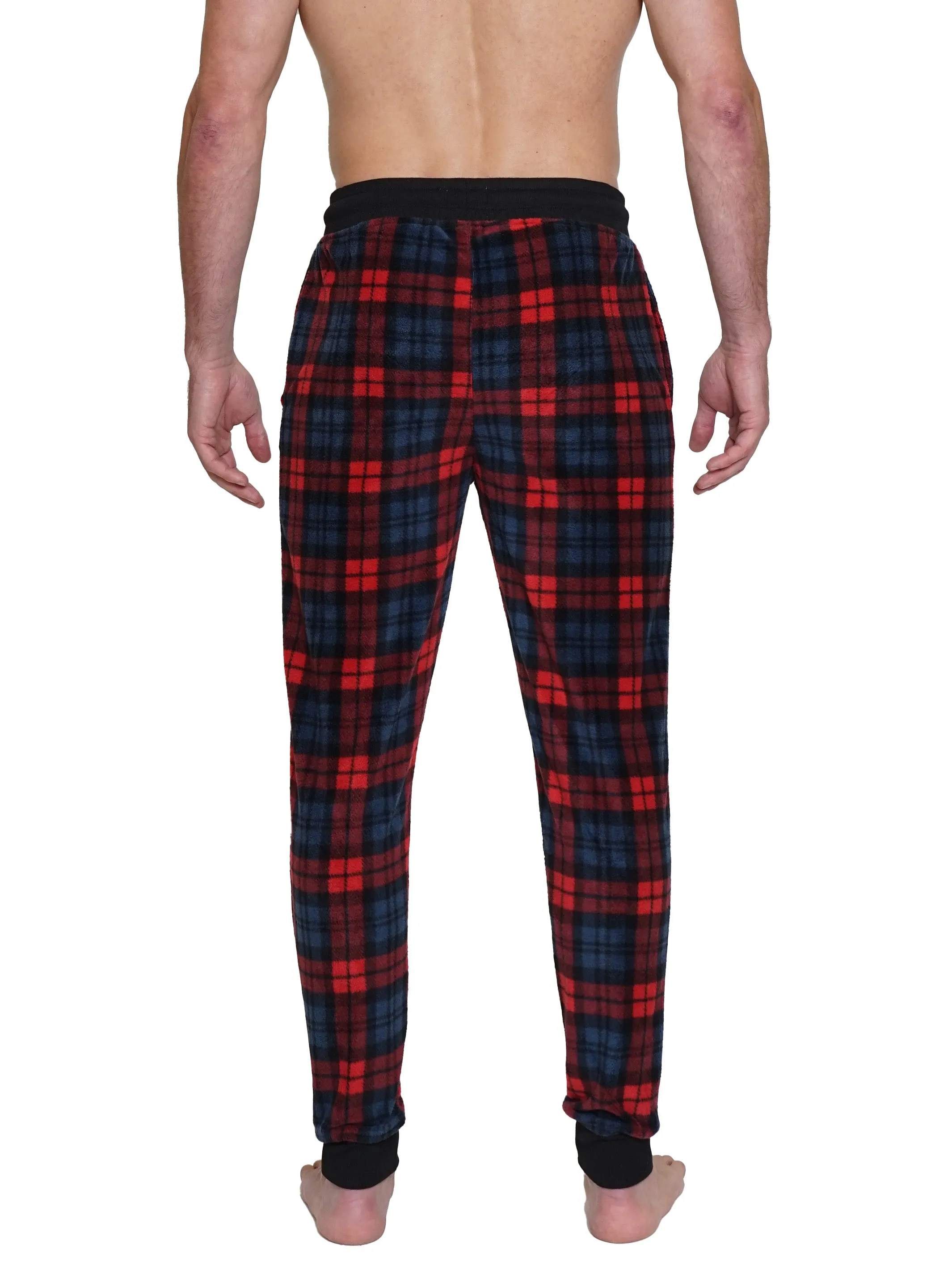 MICROFLEECE PRINTED JOGGER | NAVY/RED PLAID sold by Joe Boxer product image thumbnail 3