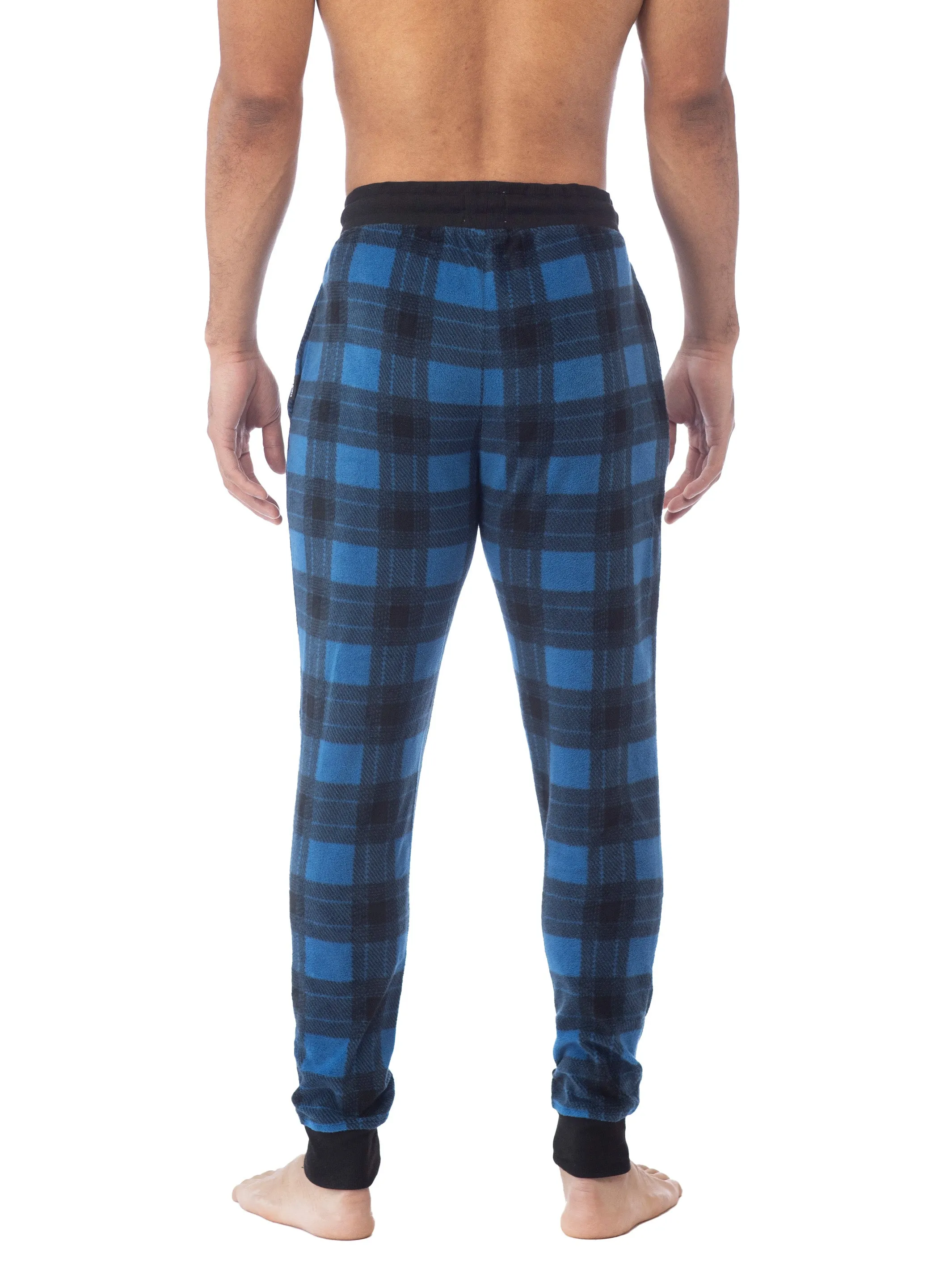 MICROFLEECE PRINTED JOGGER | NAVY/BLUE PLAID sold by Joe Boxer product image thumbnail 3