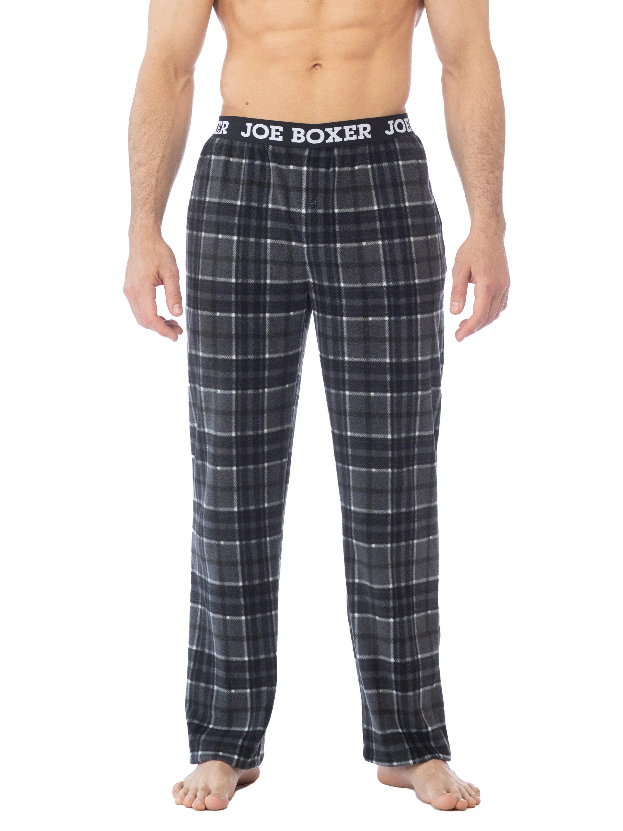 MICROFLEECE PRINTED PANT | BLACK GREY PLAID sold by Joe Boxer