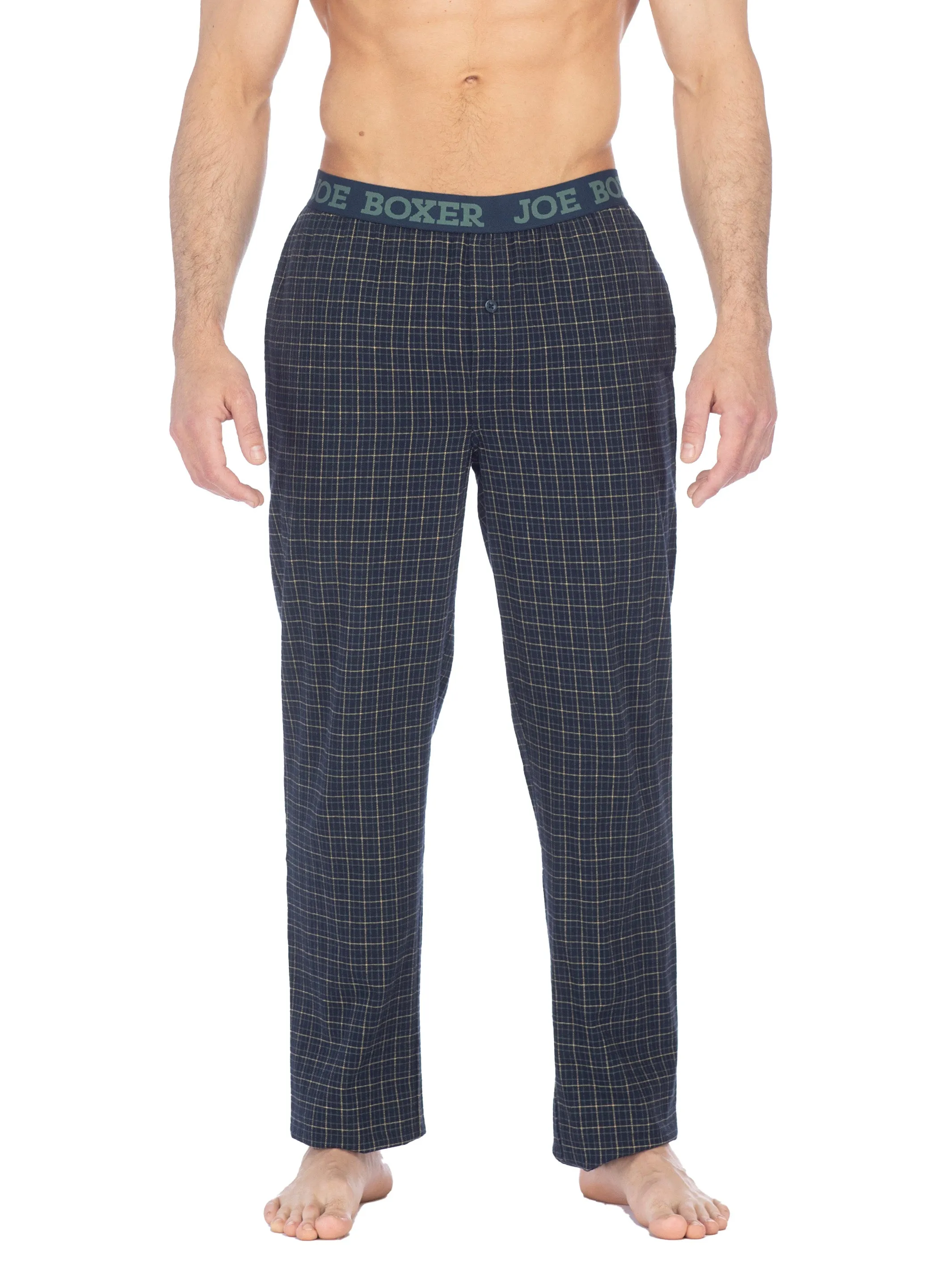 CLASSIC FLANNEL PANT | NAVY MUSTARD PLAID sold by Joe Boxer