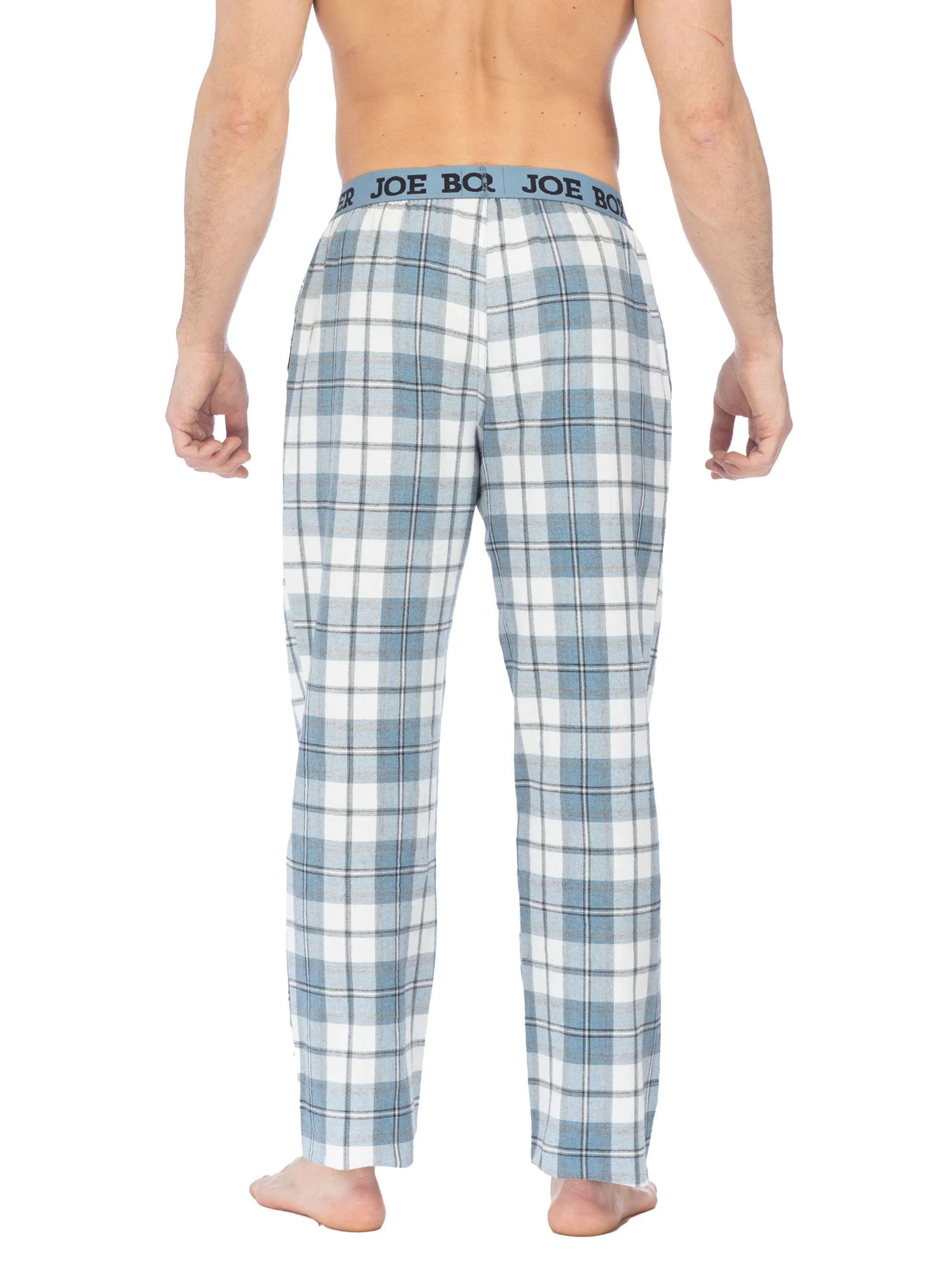 CLASSIC FLANNEL PANT | WHITE BLUE CHECK sold by Joe Boxer product image thumbnail 3
