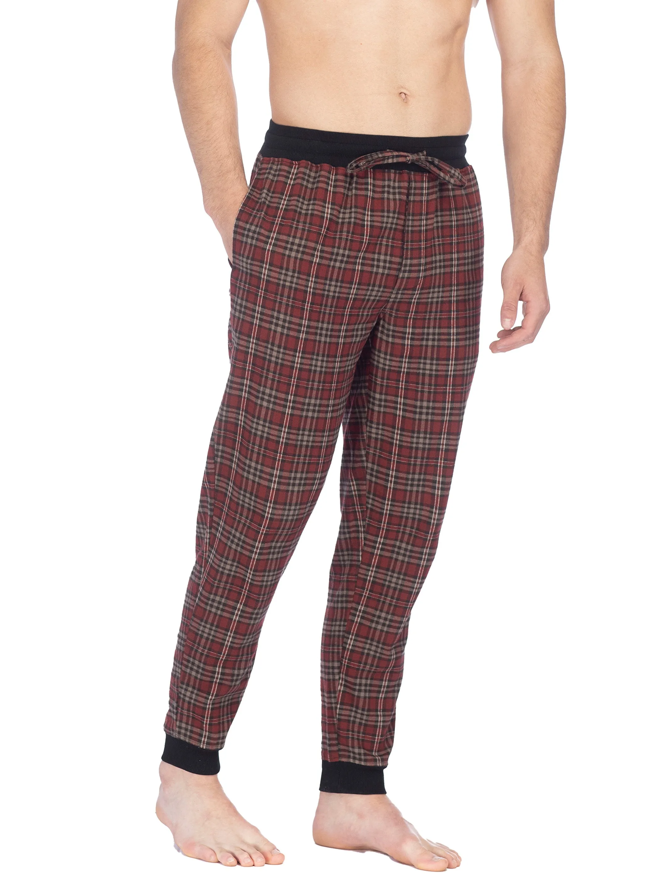 FLANNEL JOGGER | BURGUNDY PLAID sold by Joe Boxer product image thumbnail 2
