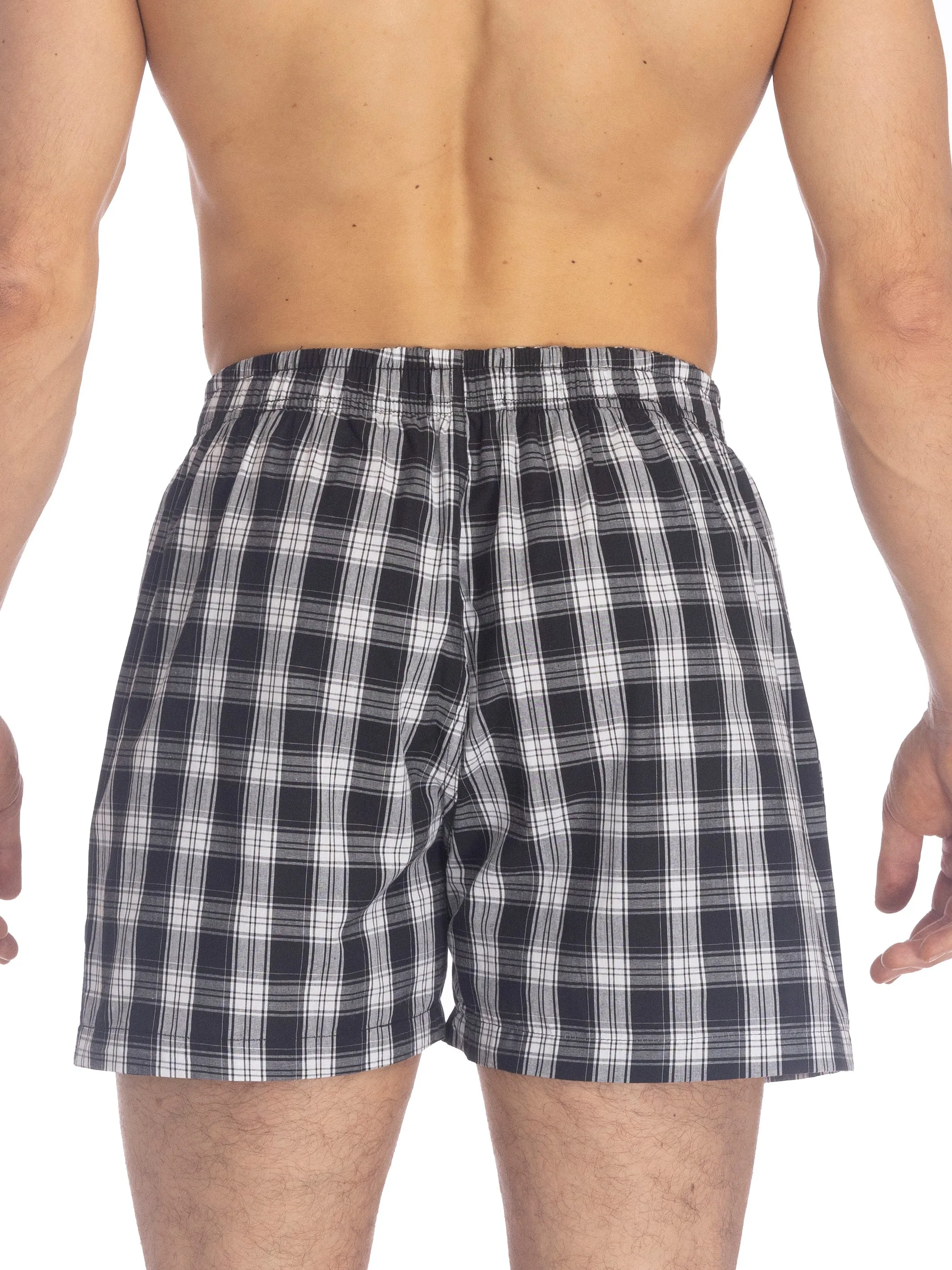 POPLIN BOXER | BLACK/WHITE CHECK sold by Joe Boxer product image thumbnail 3