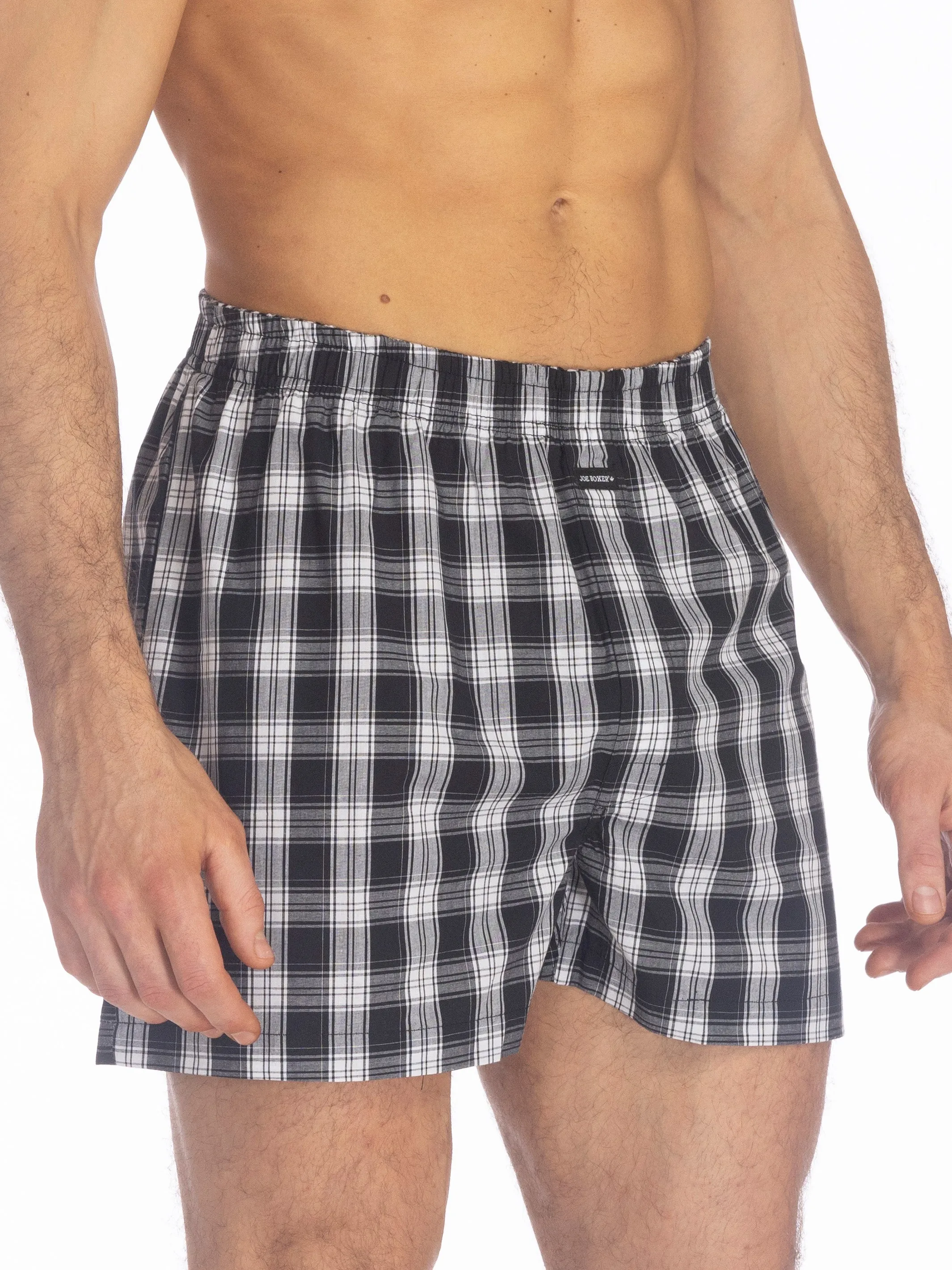 POPLIN BOXER | BLACK/WHITE CHECK sold by Joe Boxer product image thumbnail 2