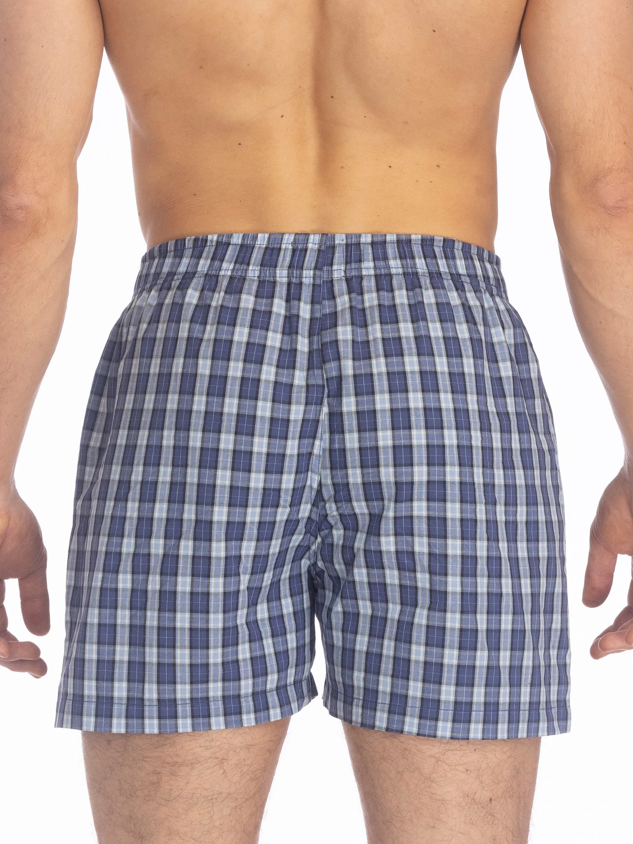 POPLIN BOXER | NAVY/BLUE PLAID sold by Joe Boxer product image thumbnail 3