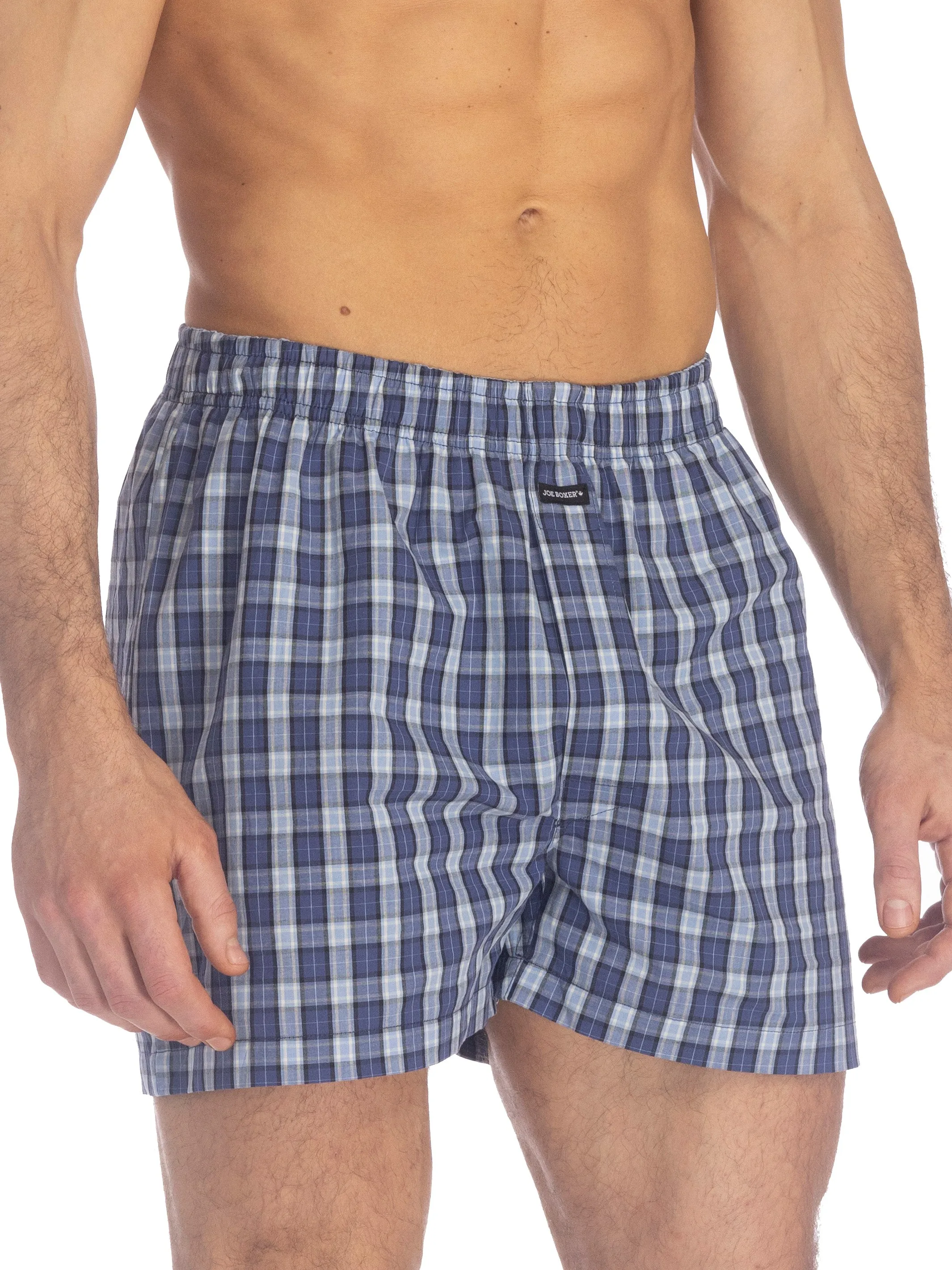 POPLIN BOXER | NAVY/BLUE PLAID sold by Joe Boxer product image thumbnail 2