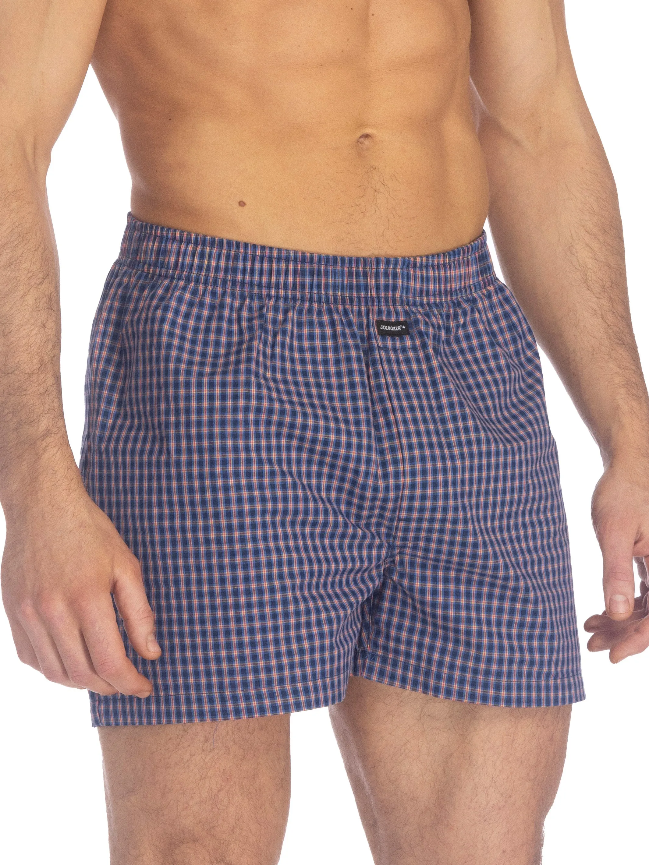 POPLIN BOXER | RED/NAVY PLAID sold by Joe Boxer product image thumbnail 2