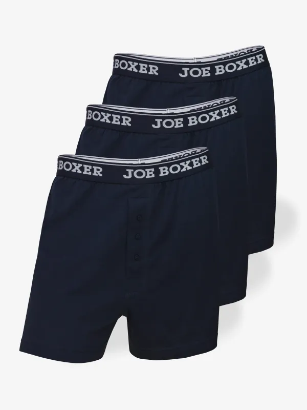 CLASSIC FIT COTTON – LOOSE BOXERS | 6-PACK NAVY sold by Joe Boxer