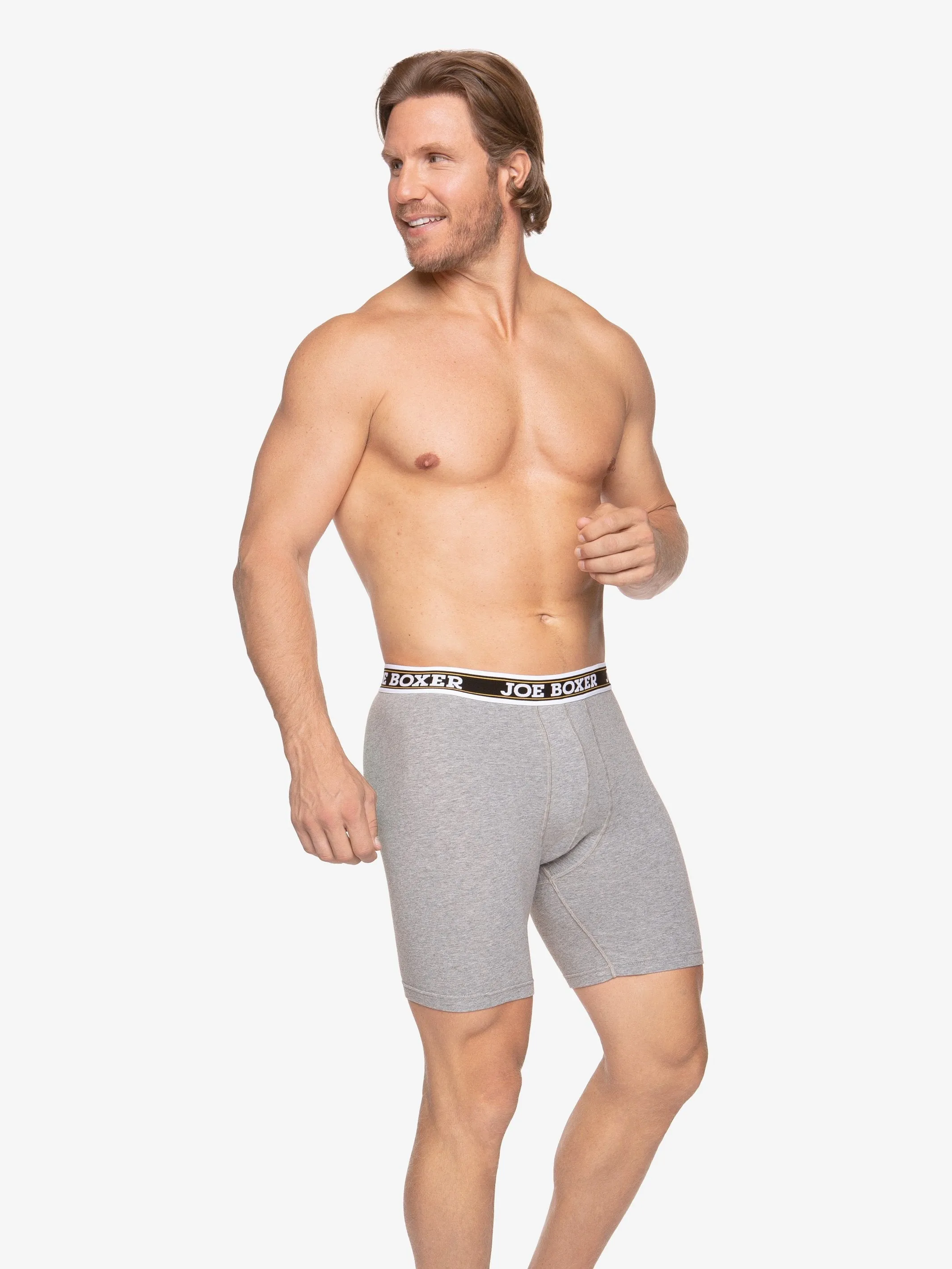 CLASSIC FIT STRETCH – CYCLE SHORTS | 3-PACK GREY sold by Joe Boxer product image thumbnail 3