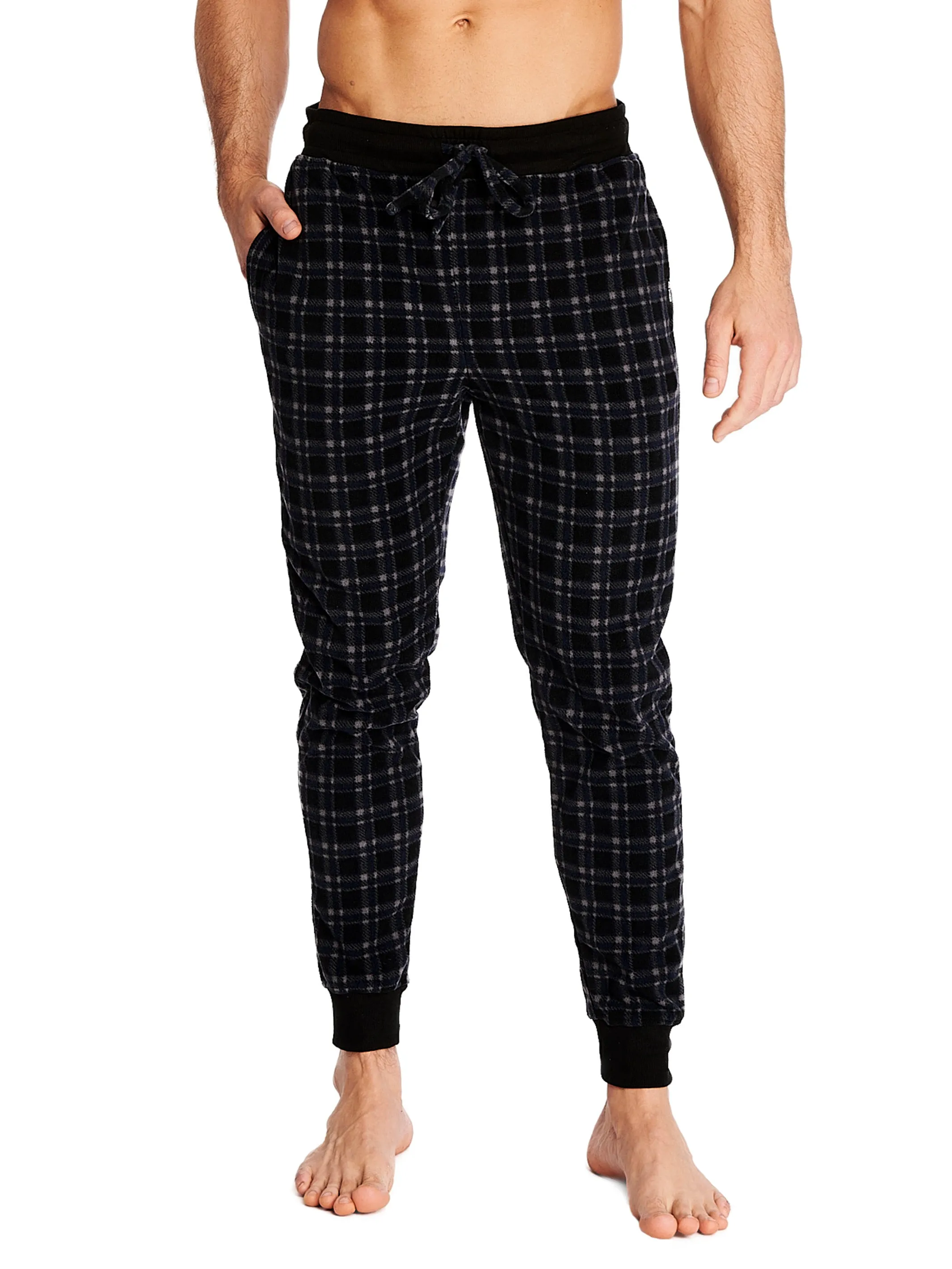 MICROFLEECE JOGGER | BLACK CHECK sold by Joe Boxer