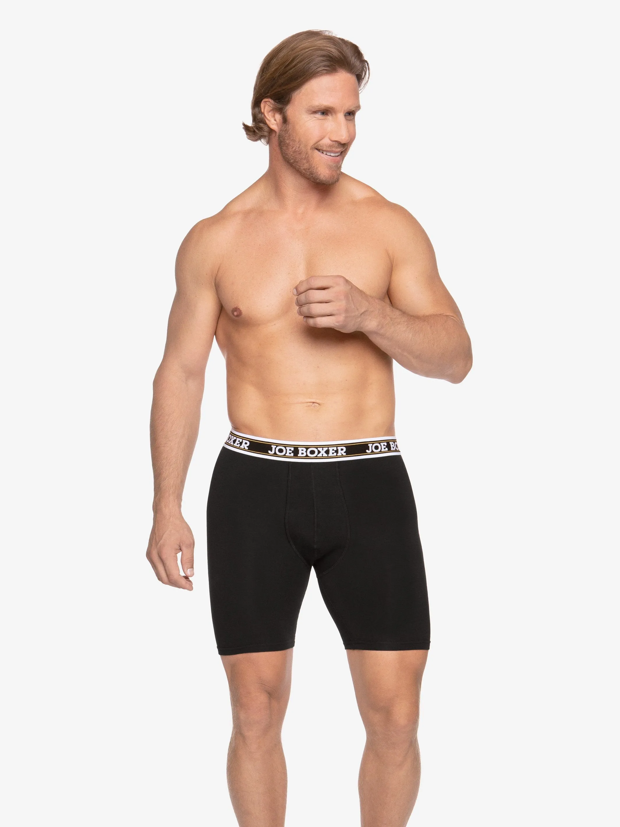 CLASSIC FIT STRETCH - CYCLE SHORTS | 3-PACK BLACK sold by Joe Boxer product image thumbnail 2