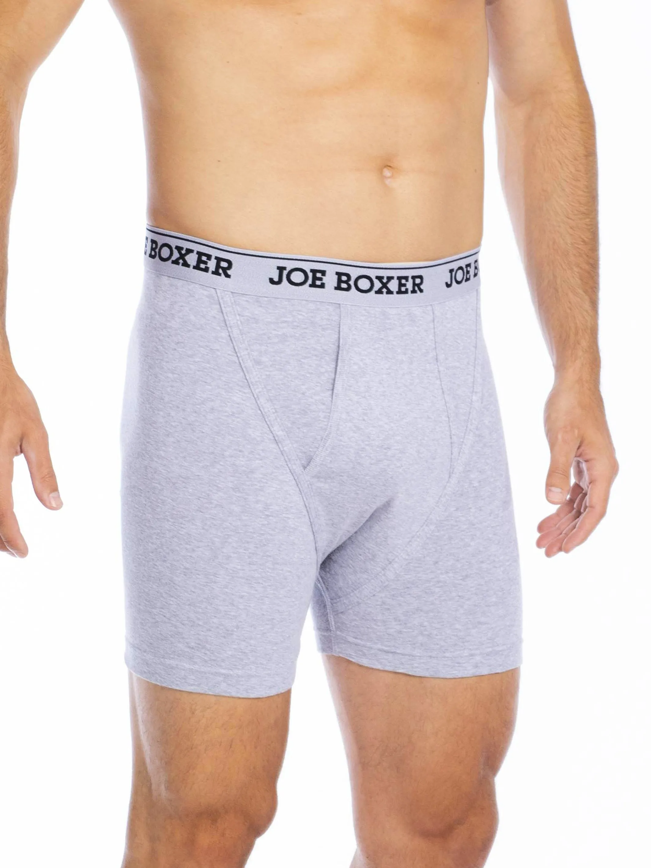 CLASSIC FIT COTTON – FITTED BOXER BRIEFS | 6-PACK GREY sold by Joe Boxer product image thumbnail 2