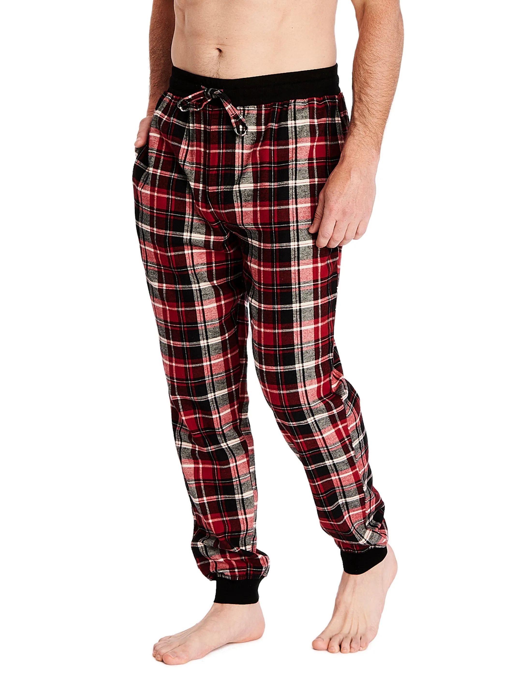 FLANNEL JOGGER | BLACK/RED PLAID sold by Joe Boxer product image thumbnail 2
