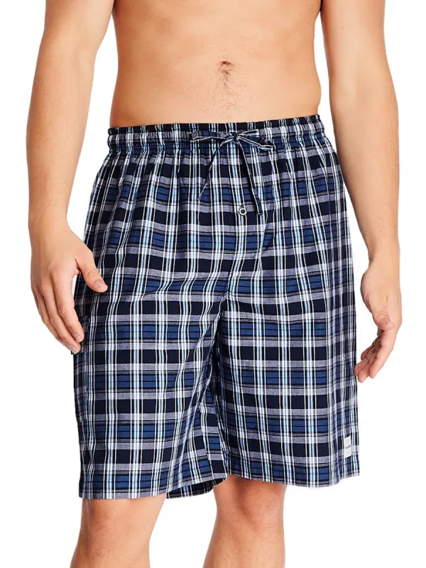 POPLIN JAM SHORT | TRUE BLUE PLAID sold by Joe Boxer