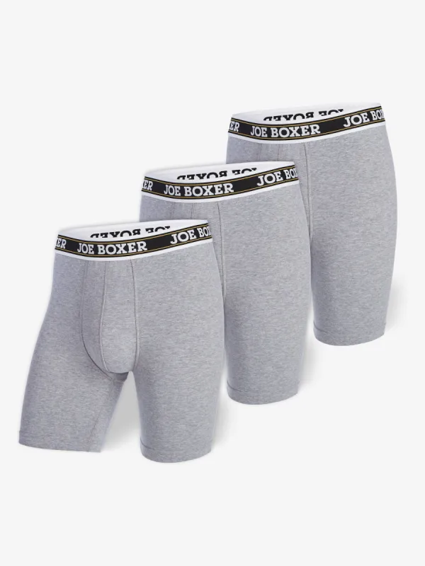 CLASSIC FIT STRETCH – CYCLE SHORTS | 6-PACK GREY sold by Joe Boxer
