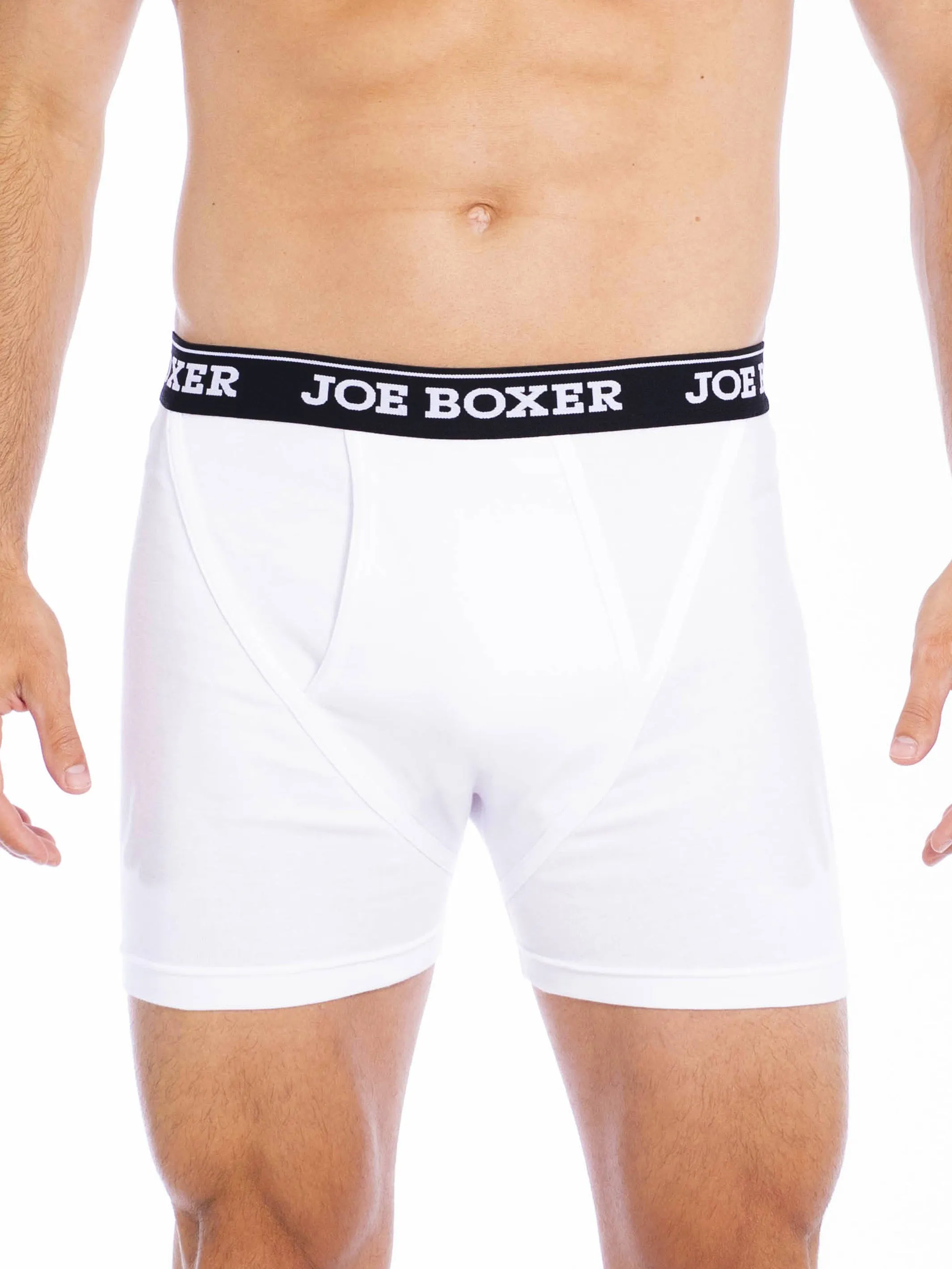 CLASSIC FIT COTTON – FITTED BOXER BRIEFS | 3-PACK WHITE sold by Joe Boxer product image thumbnail 2
