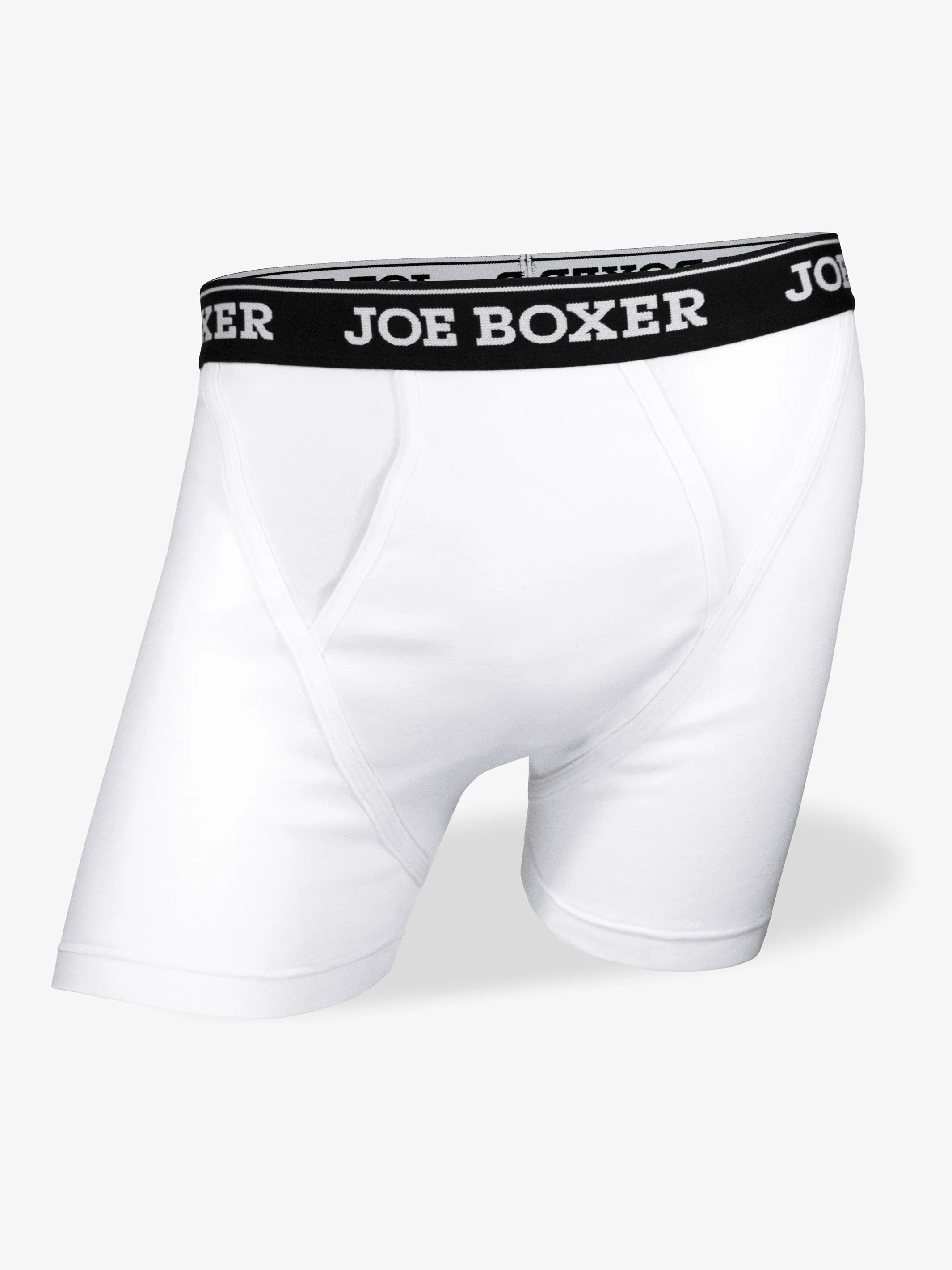 CLASSIC FIT COTTON – FITTED BOXER BRIEFS | 3-PACK WHITE sold by Joe Boxer product image thumbnail 3