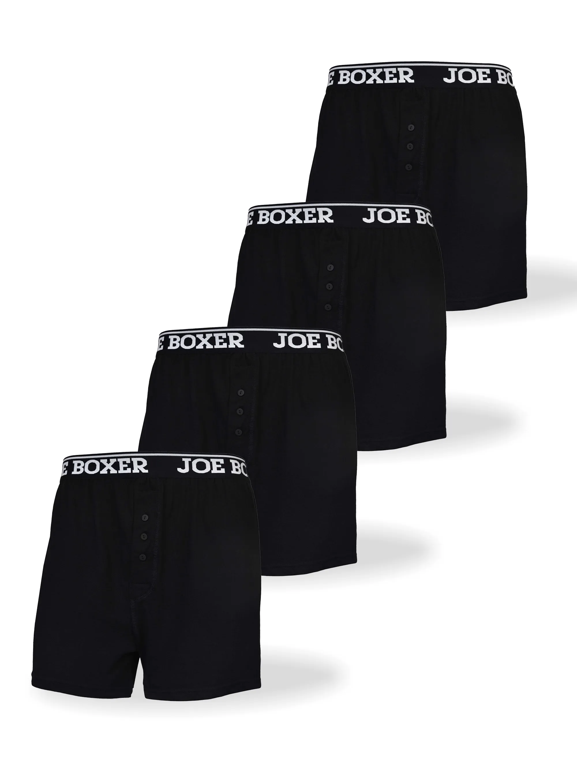 LOOSE BOXERS | 4-PACK BLACK sold by Joe Boxer