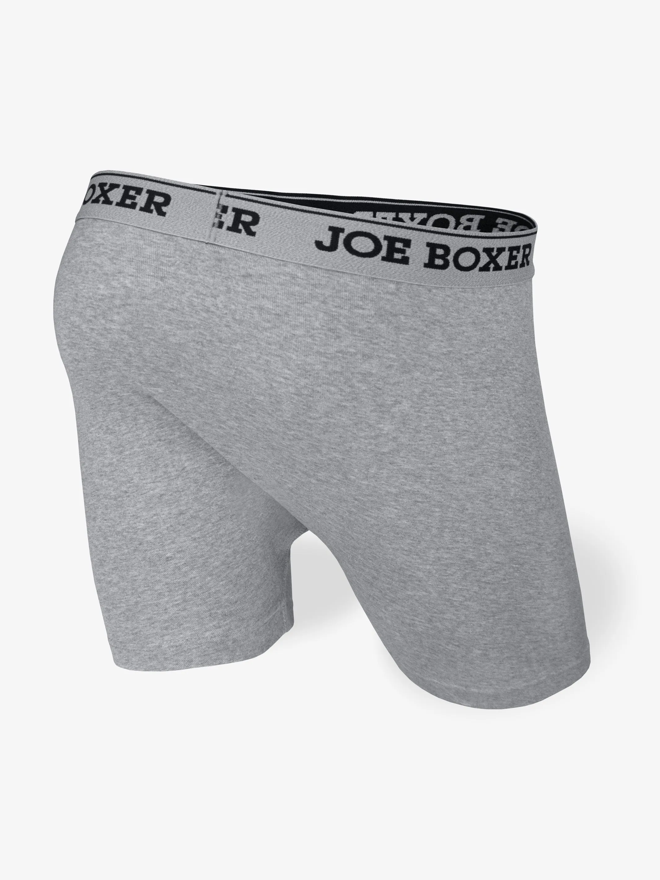 CLASSIC FIT COTTON – FITTED BOXER BRIEFS | 3-PACK GREY sold by Joe Boxer product image thumbnail 4
