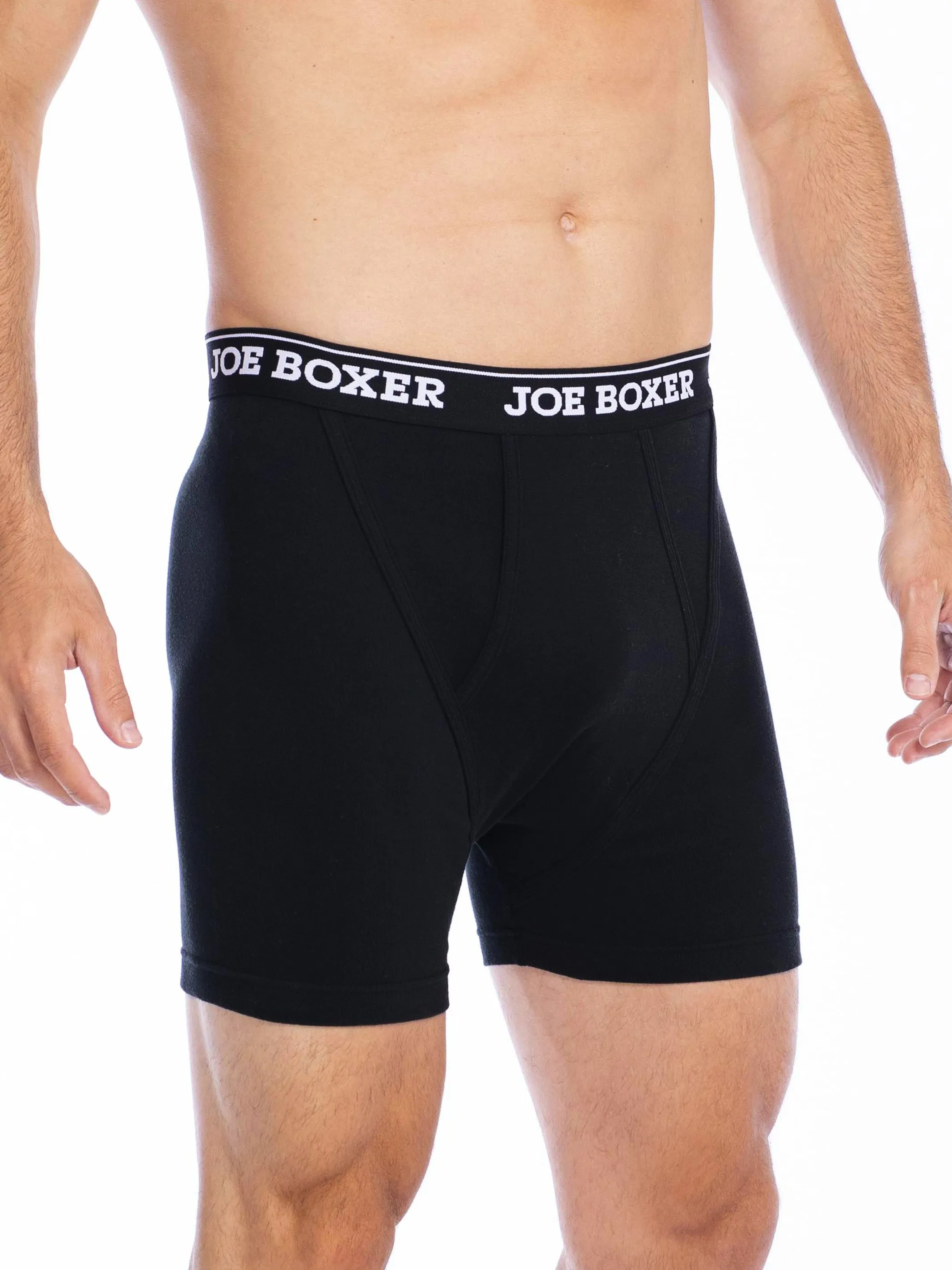 CLASSIC FIT COTTON – FITTED BOXER BRIEFS | 3-PACK BLACK sold by Joe Boxer product image thumbnail 5