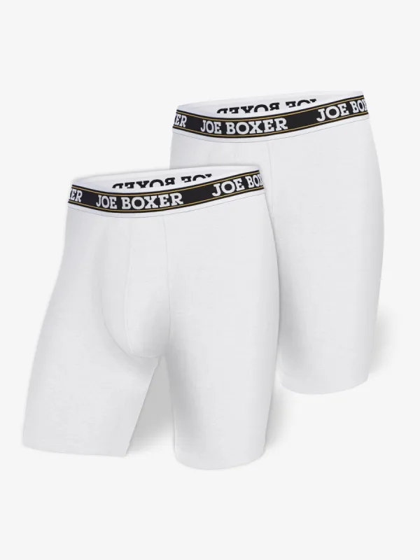 CLASSIC FIT STRETCH – CYCLE SHORT | 2-PACK WHITE sold by Joe Boxer