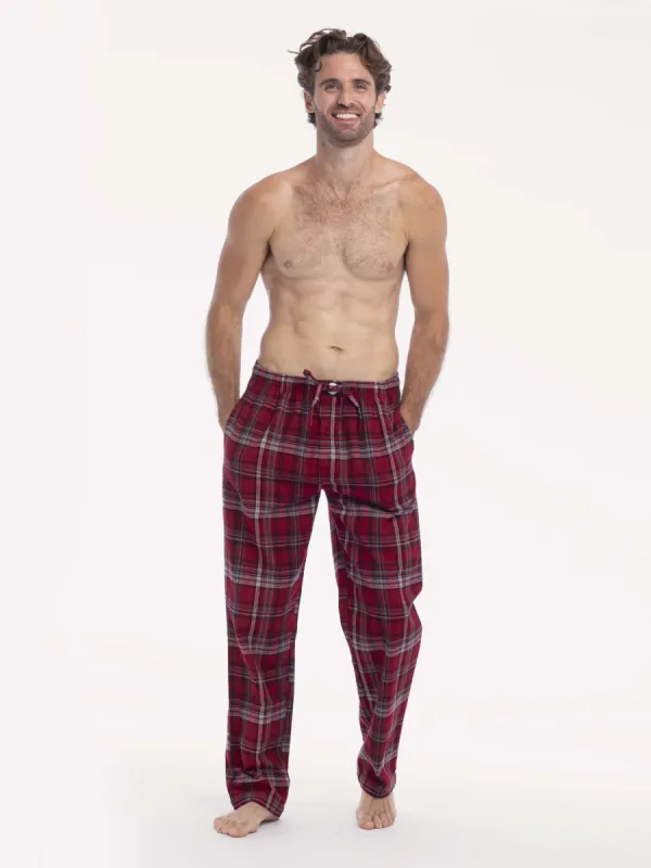 FLANNEL PANT COVERED WAISTBAND | RED BLACK PLAID sold by Joe Boxer