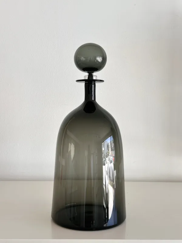 ss Large Decanter Wide Bottle made by Joe Cariati Glass