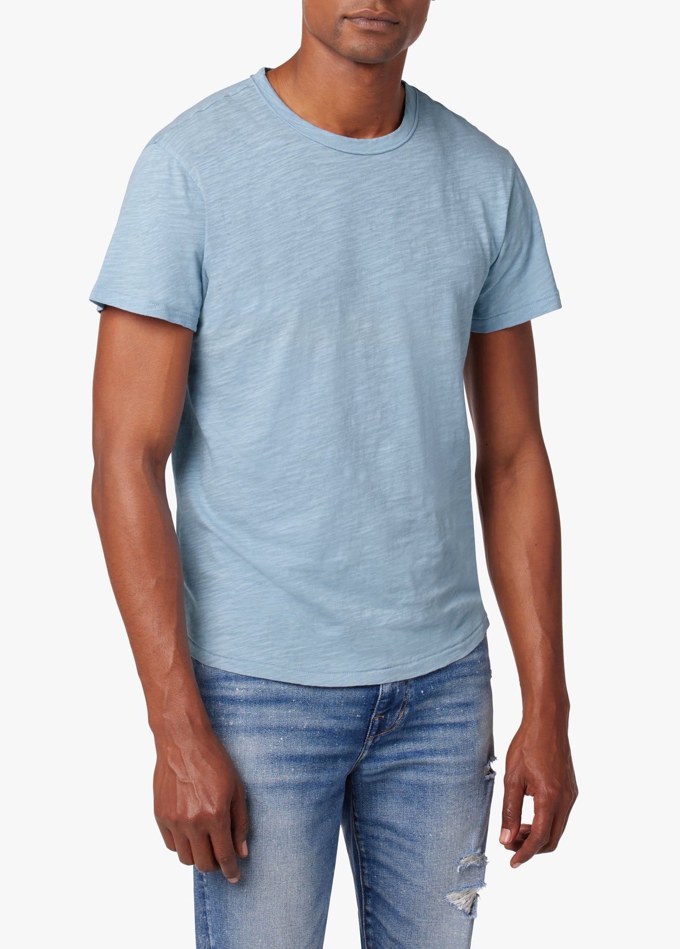 ESSENTIAL CURVED HEM SLUB TEE sold by Joe's Jeans