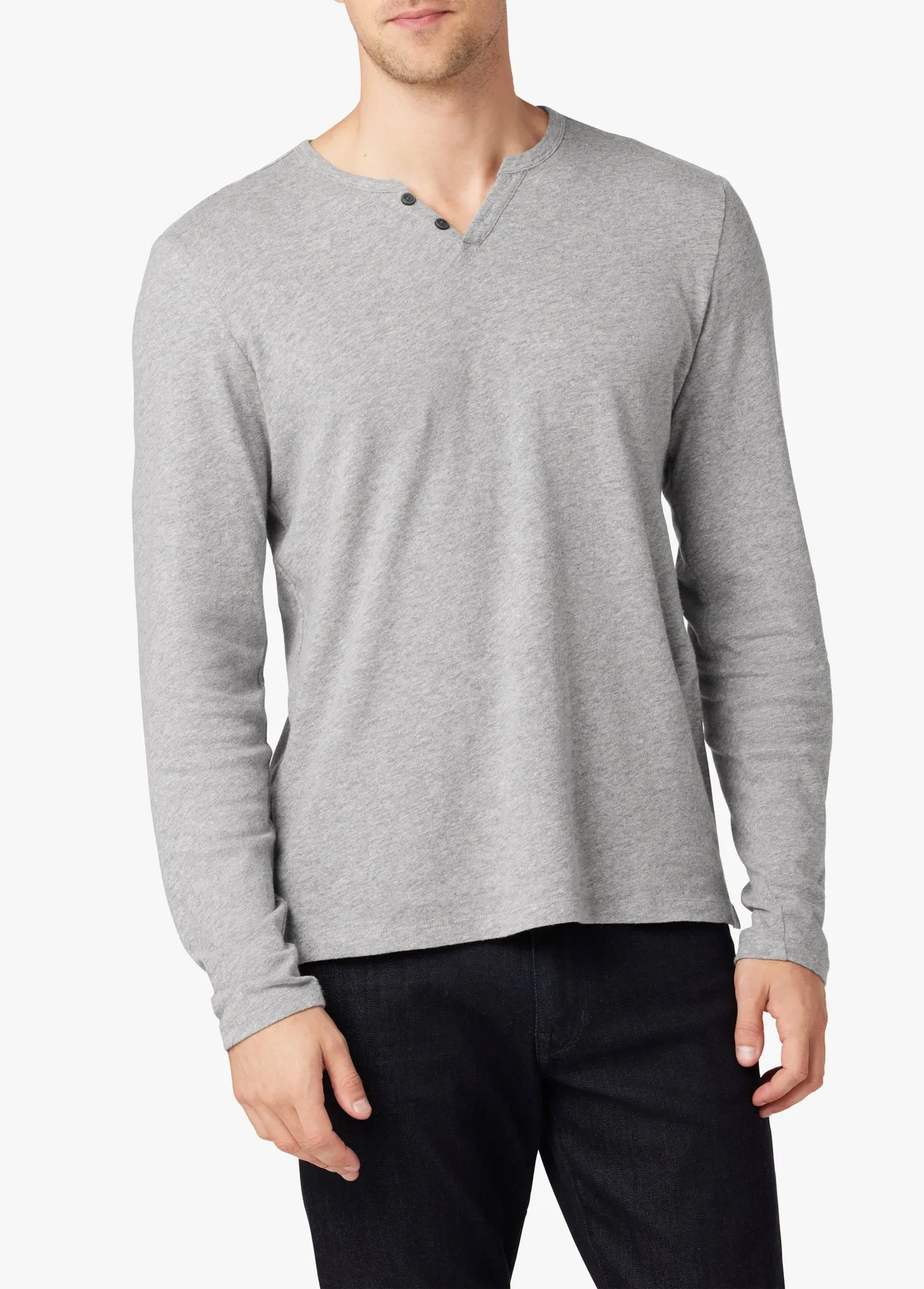 WINTZ LONG SLEEVE HEMP HENLEY sold by Joe's Jeans