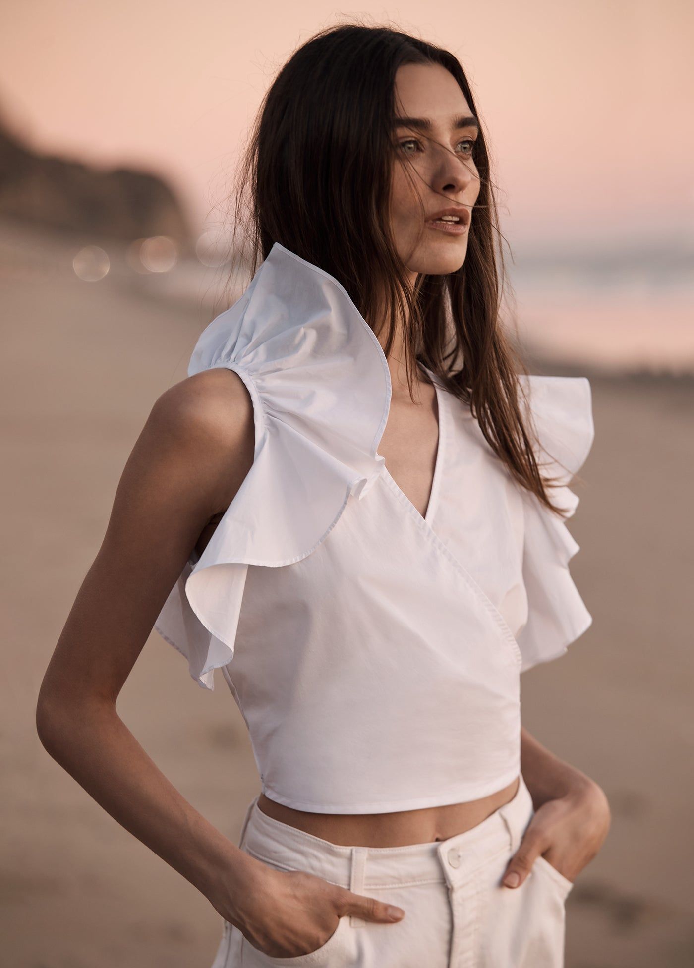 THE RUBY WRAP BLOUSE sold by Joe's Jeans product image thumbnail 7