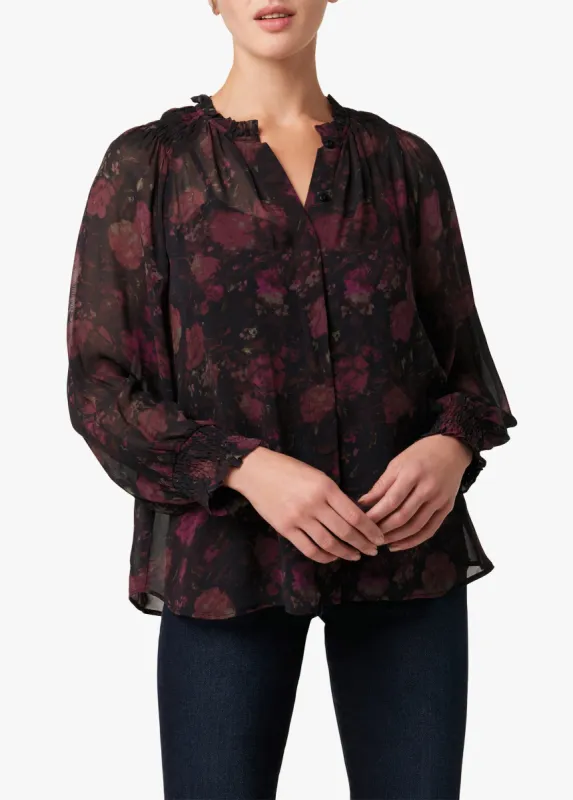 THE ARWEL SHIRRED TEXTURED GEORGETTE BLOUSE made by Joe's Jeans