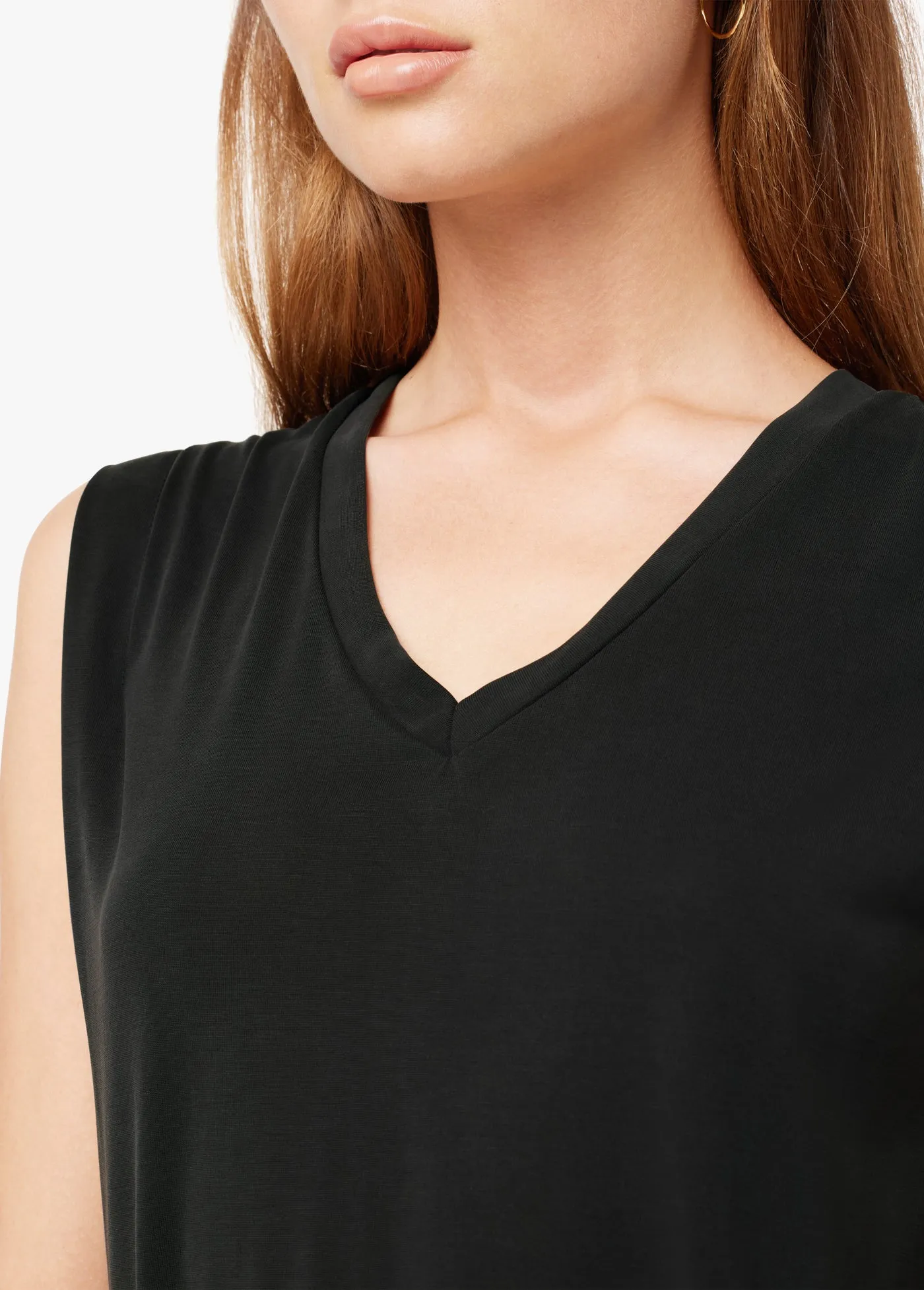 JOLIE SHOULDER DOUBLE V TUCK TANK sold by Joe's Jeans product image thumbnail 4