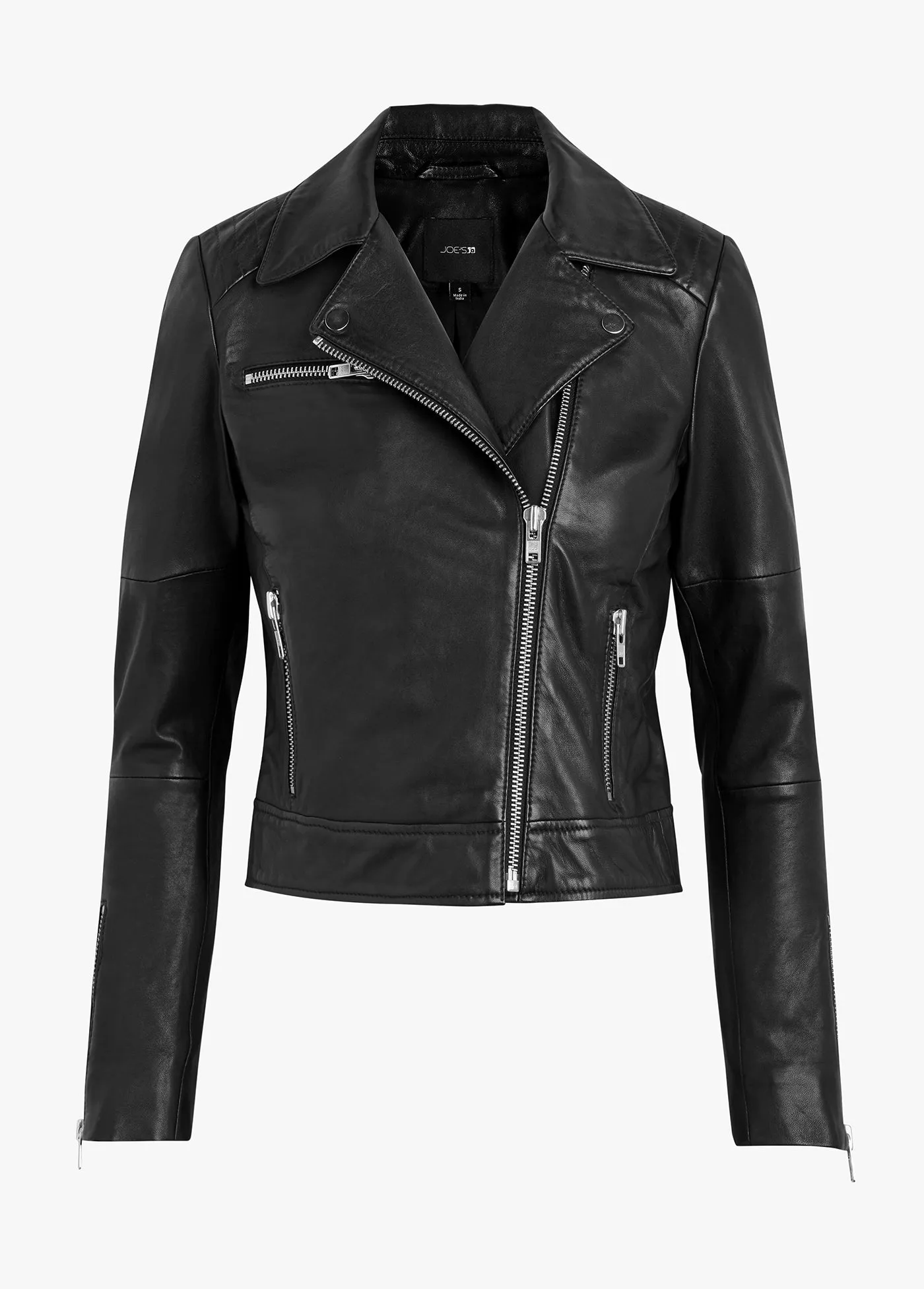 DYLAN LEATHER ZIP MOTO JACKET sold by Joe's Jeans product image thumbnail 4