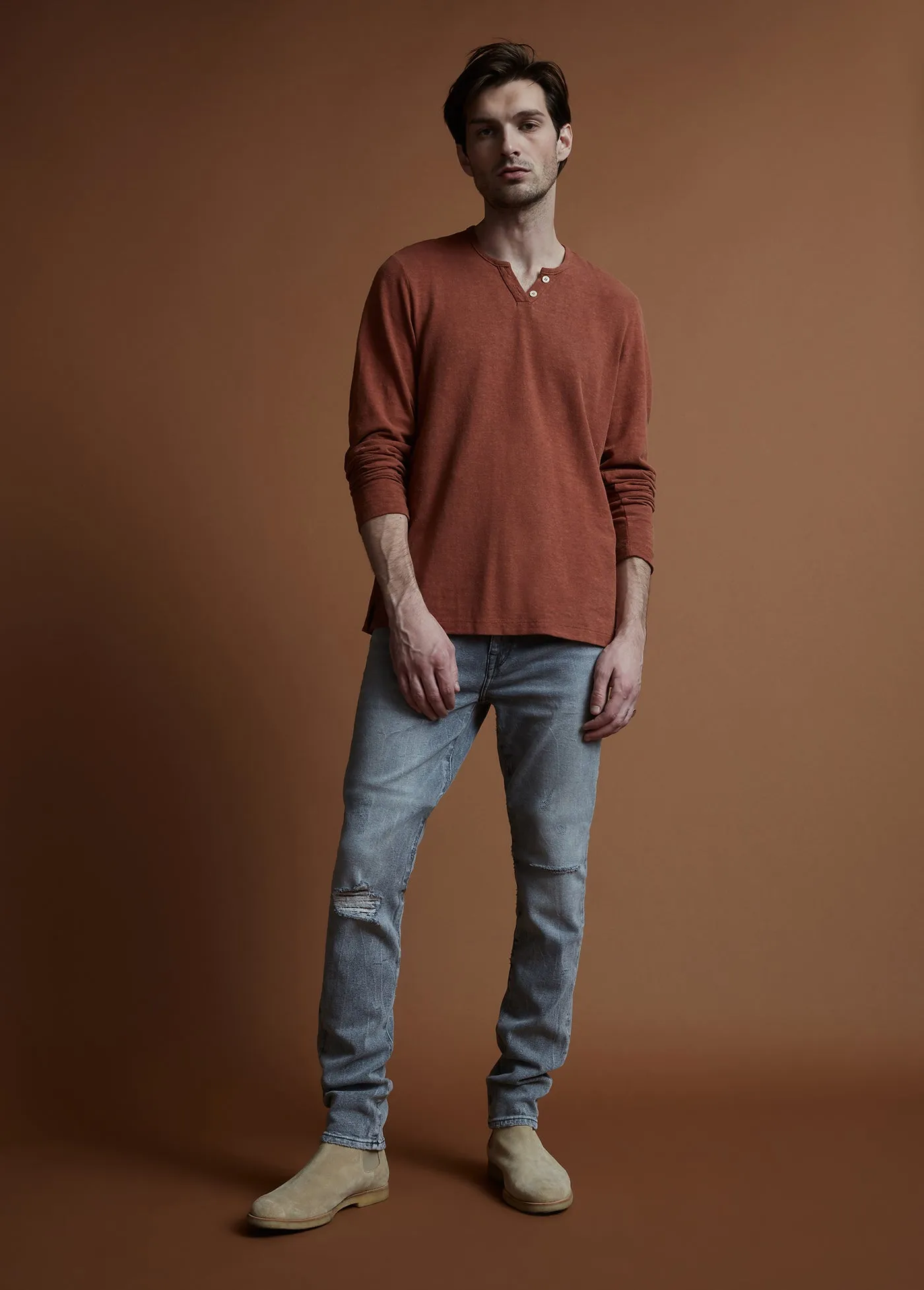 WINTZ L/S HEMP HENLEY sold by Joe's Jeans product image thumbnail 5