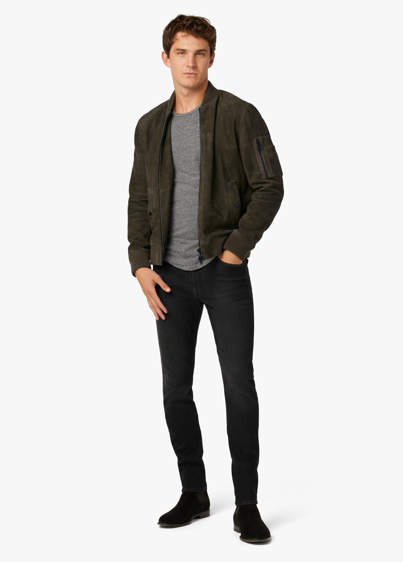 DANTE SUEDE BOMBER sold by Joe's Jeans product image thumbnail 6