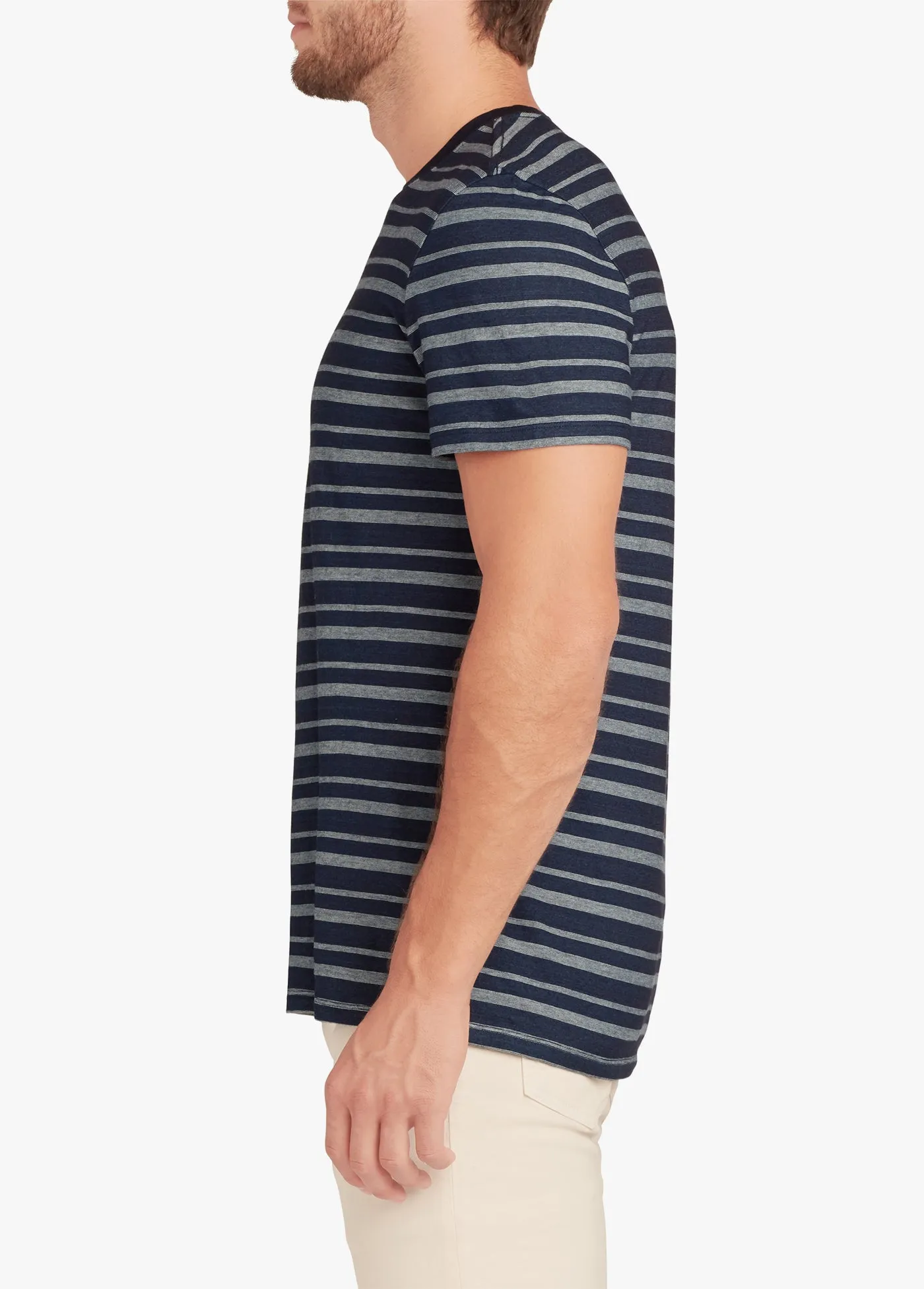 INDIGO STRIPE CREW NECK TEE sold by Joe's Jeans product image thumbnail 3
