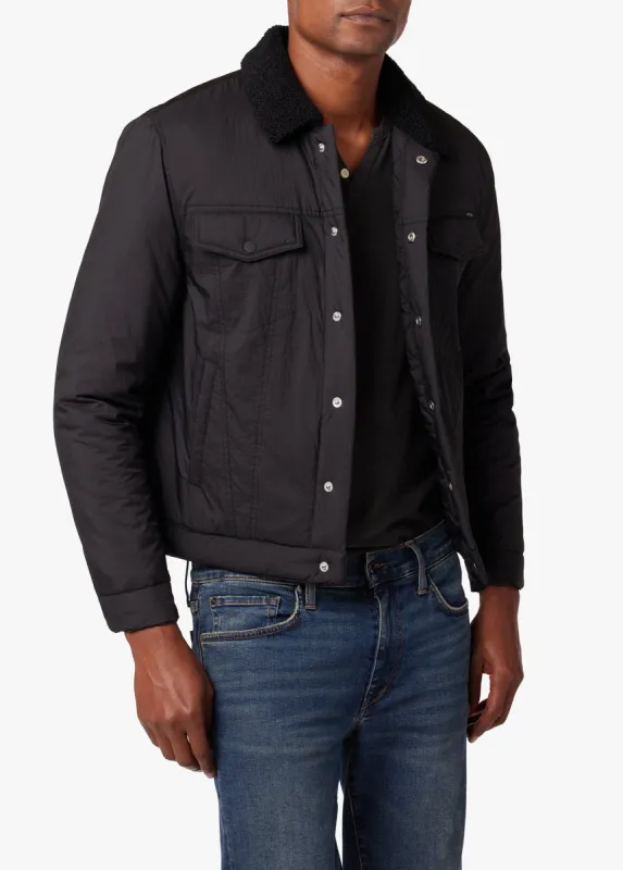 QUILTED BLACK TRUCKER JACKET sold by Joe's Jeans