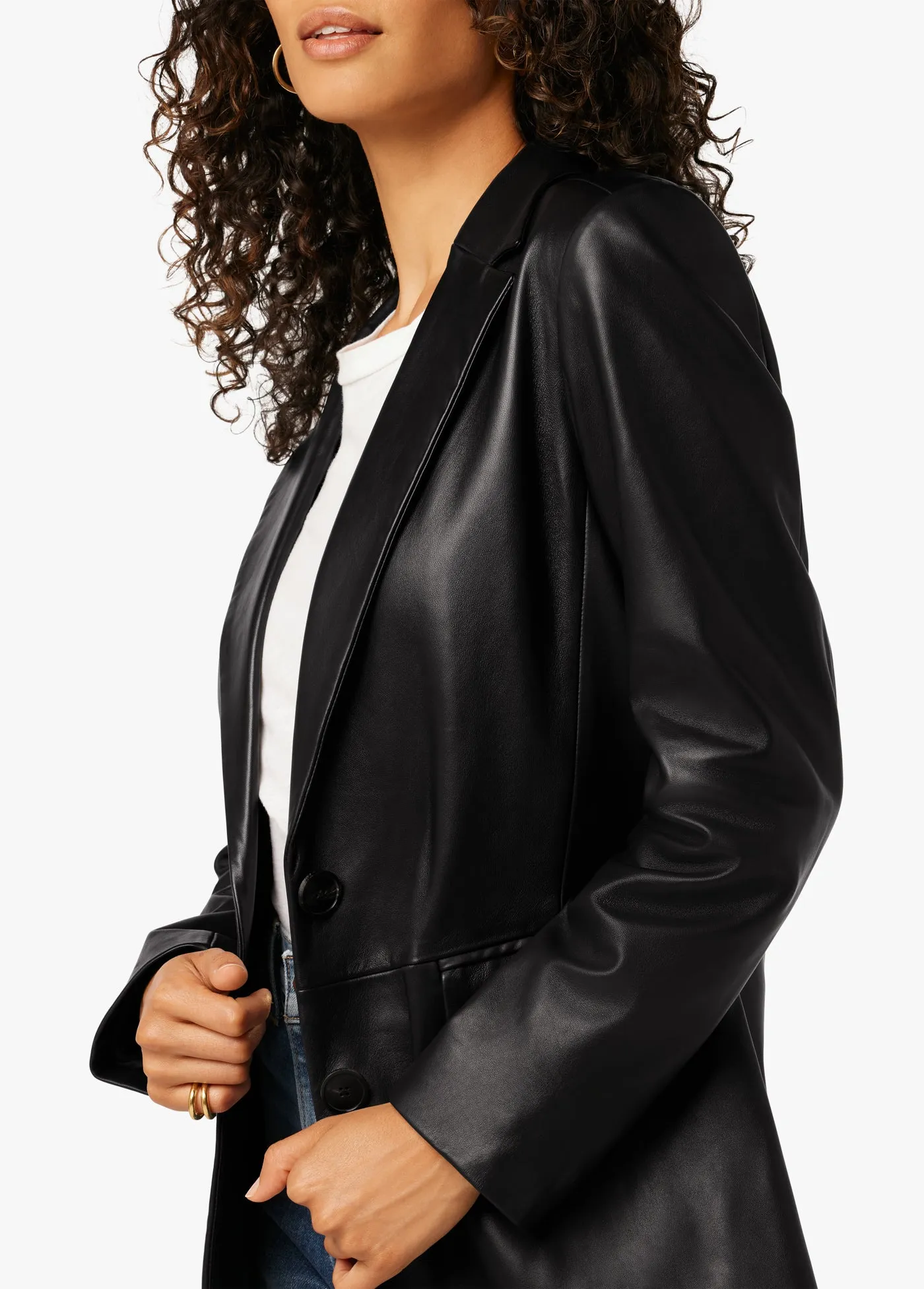 THE NINA BOYFRIEND LEATHER BLAZER sold by Joe's Jeans product image thumbnail 4