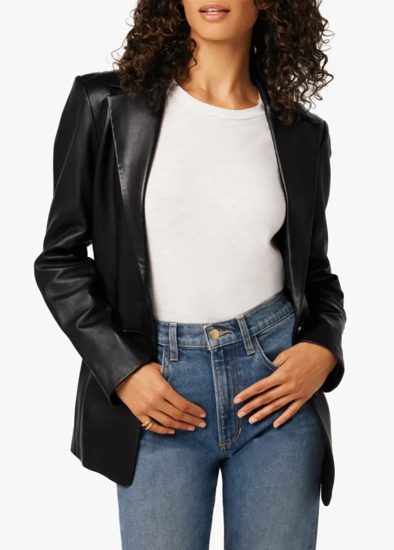 THE NINA BOYFRIEND LEATHER BLAZER sold by Joe's Jeans