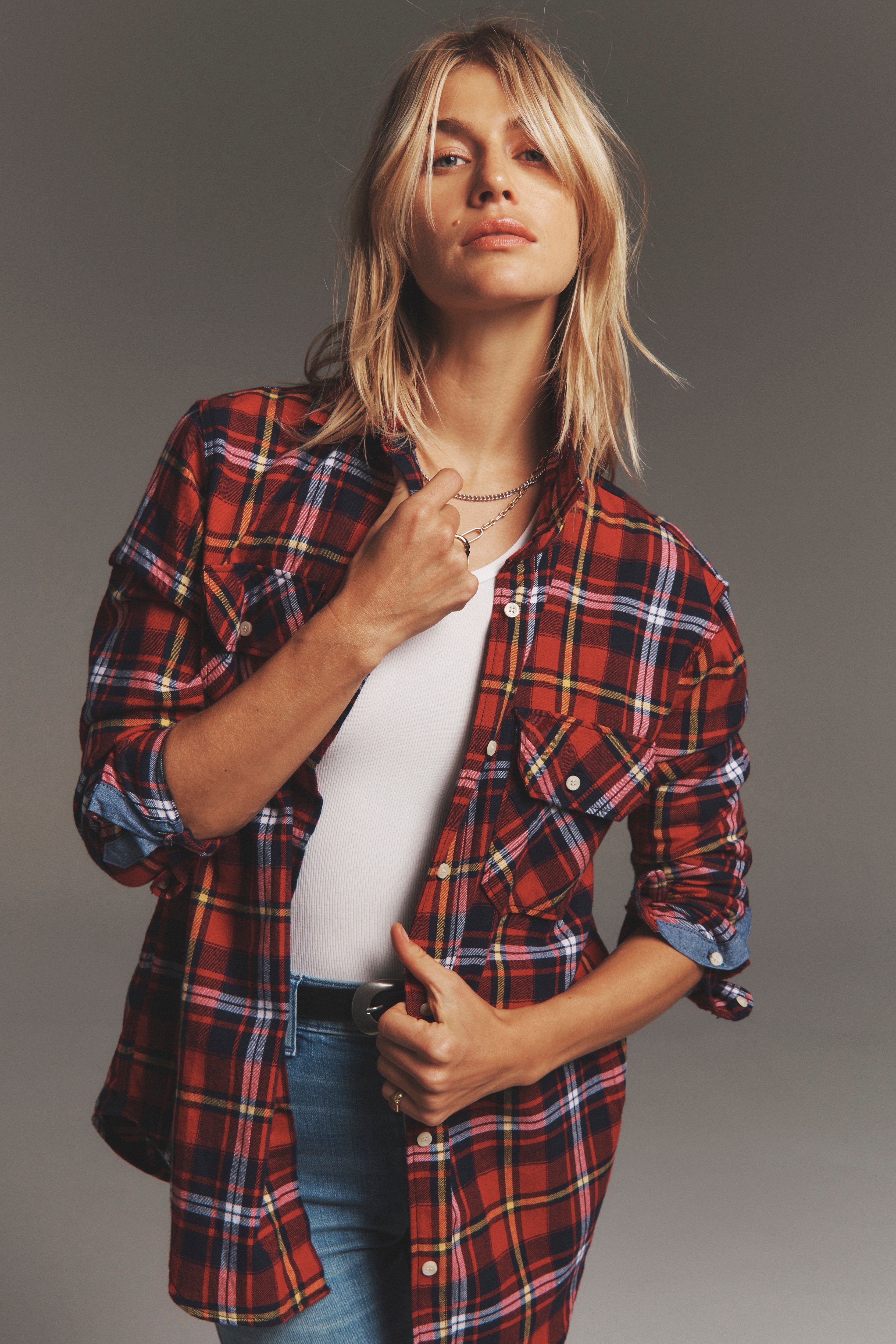 THE SHIRT BRUSHED RED UNISEX FLANNEL sold by Joe's Jeans product image thumbnail 8