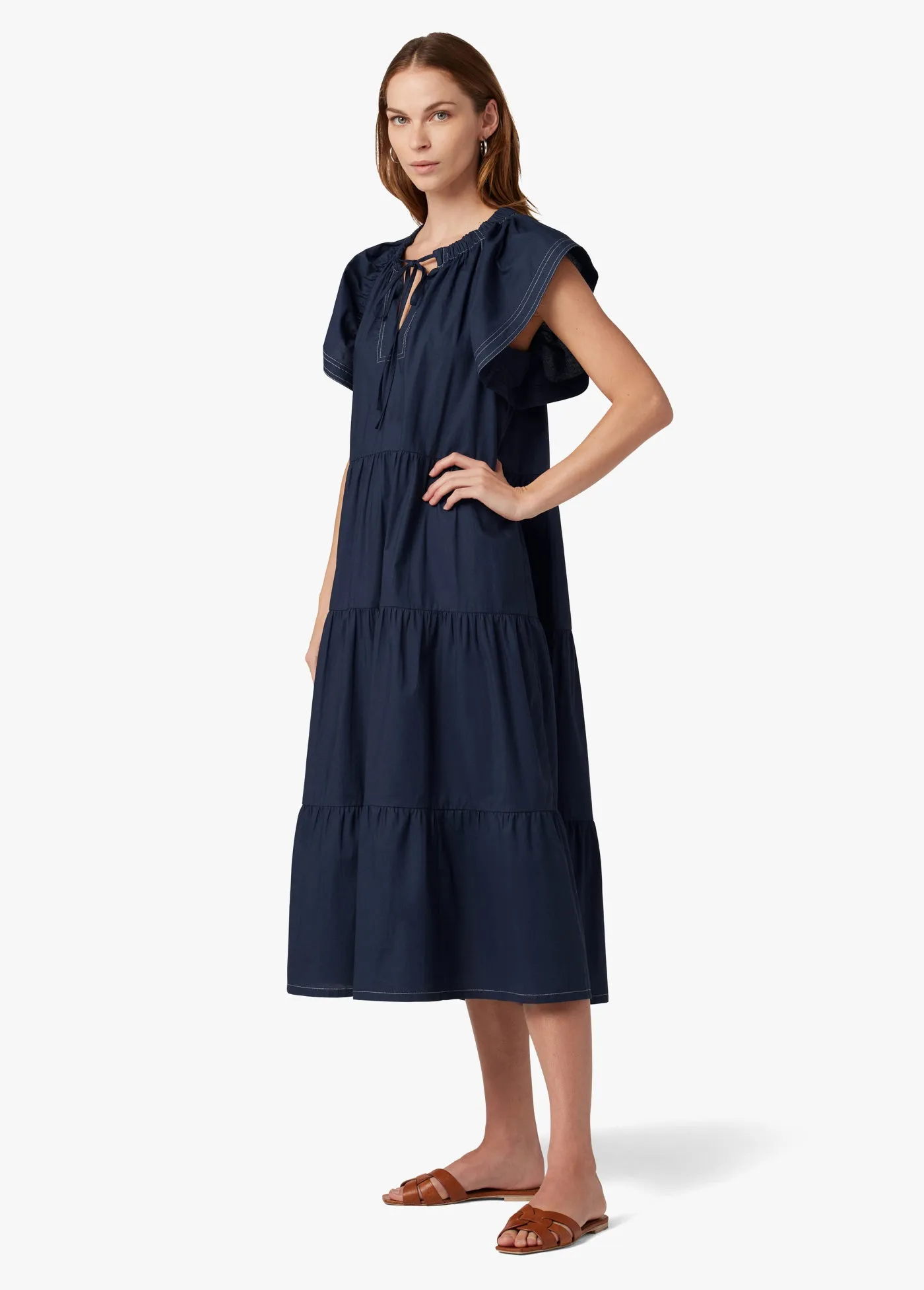 PORTIA FLUTTER SLEEVE DRESS sold by Joe's Jeans product image thumbnail 5