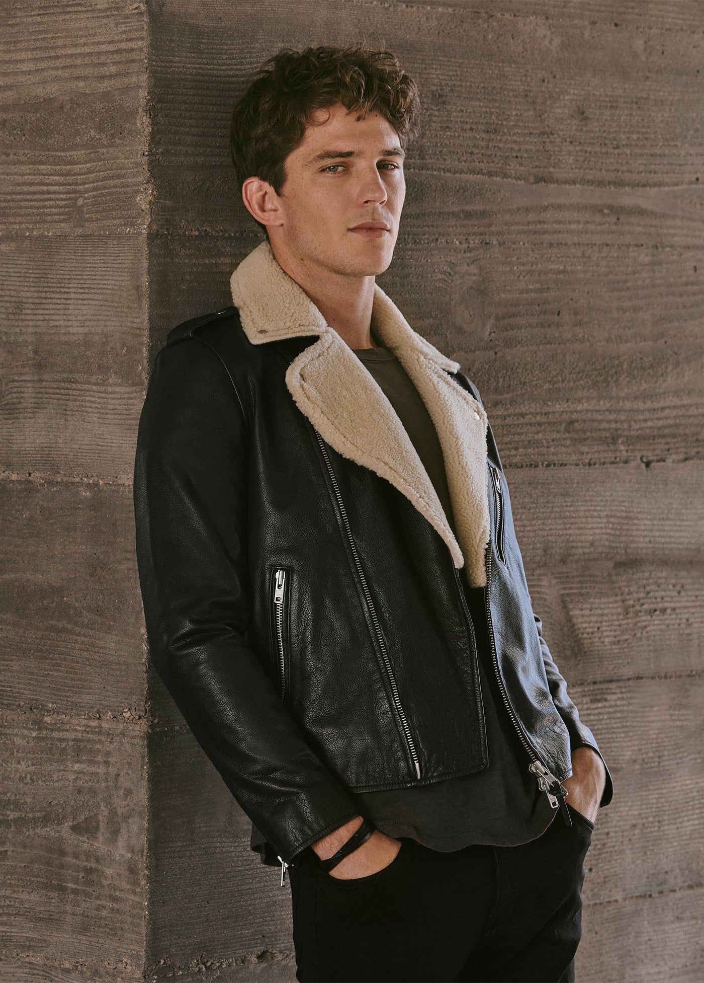 LEATHER AVIATOR JACKET sold by Joe's Jeans product image thumbnail 5