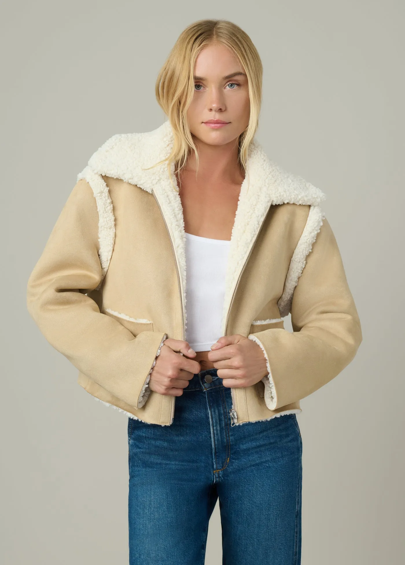 HALLE REVERSIBLE SHERPA JACKET sold by Joe's Jeans product image thumbnail 2