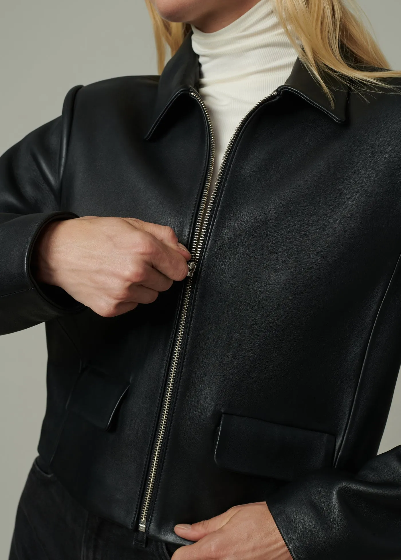 THE MAREN LEATHER JACKET sold by Joe's Jeans product image thumbnail 5