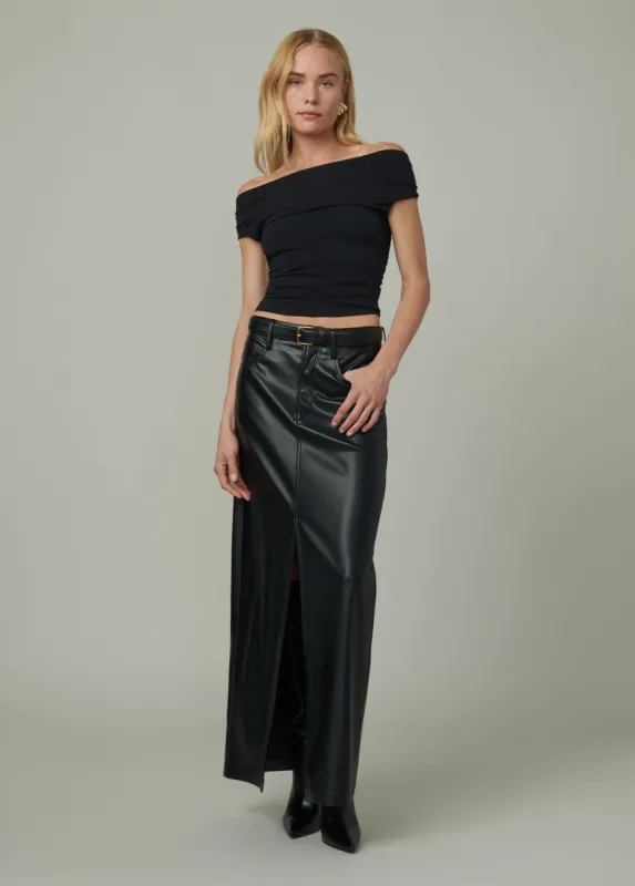 THE MARTINE MAXI SKIRT VEGAN LEATHER sold by Joe's Jeans