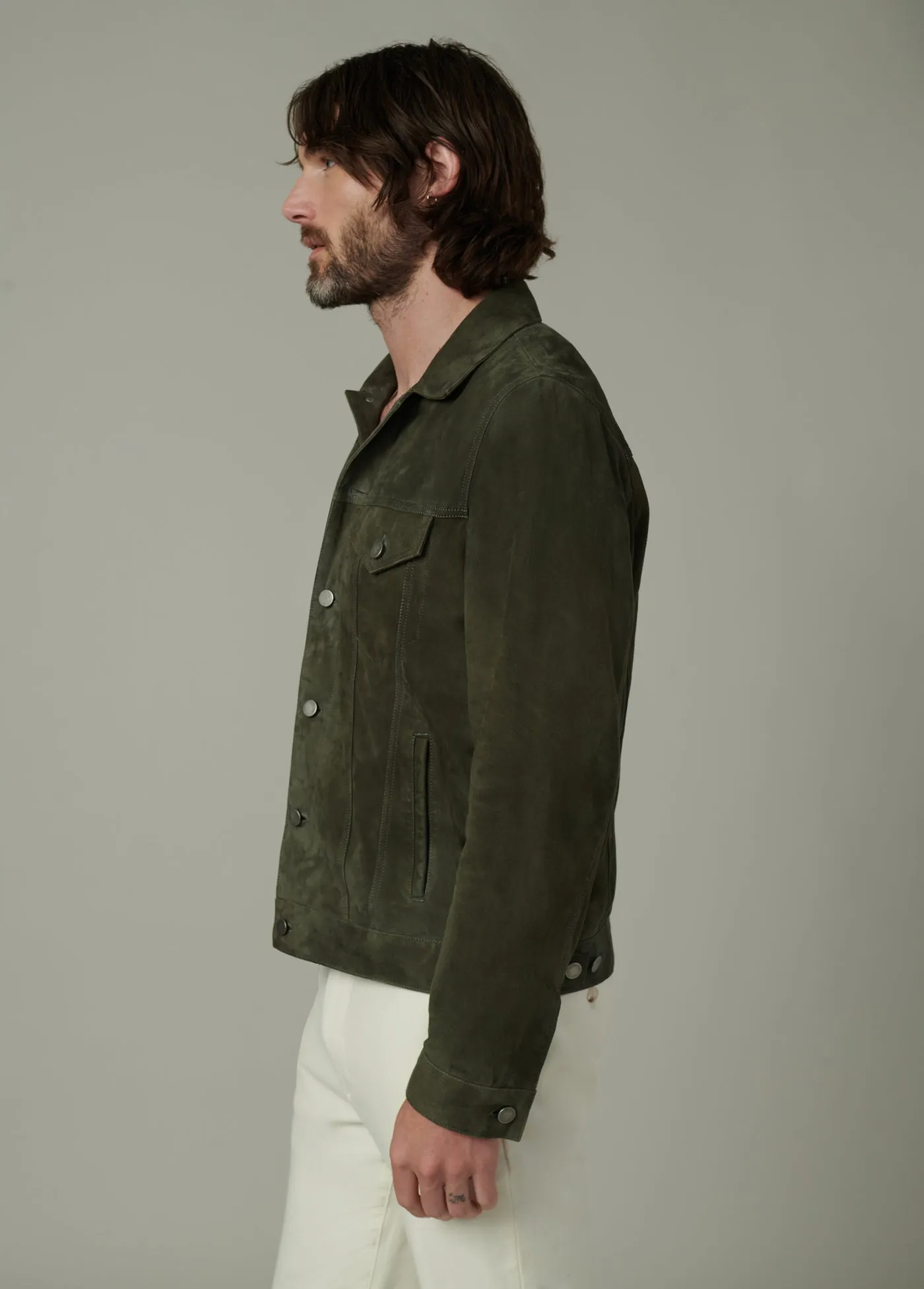 CASH SUEDE TRUCKER JACKET sold by Joe's Jeans product image thumbnail 2