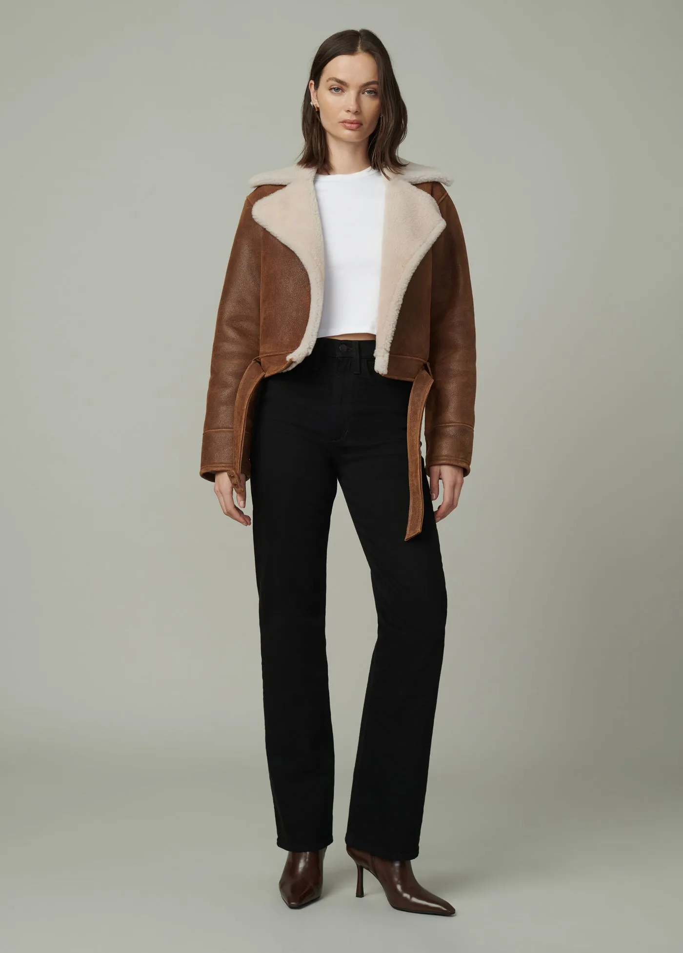 THE REY CROPPED SHEARLING JACKET sold by Joe's Jeans product image thumbnail 5